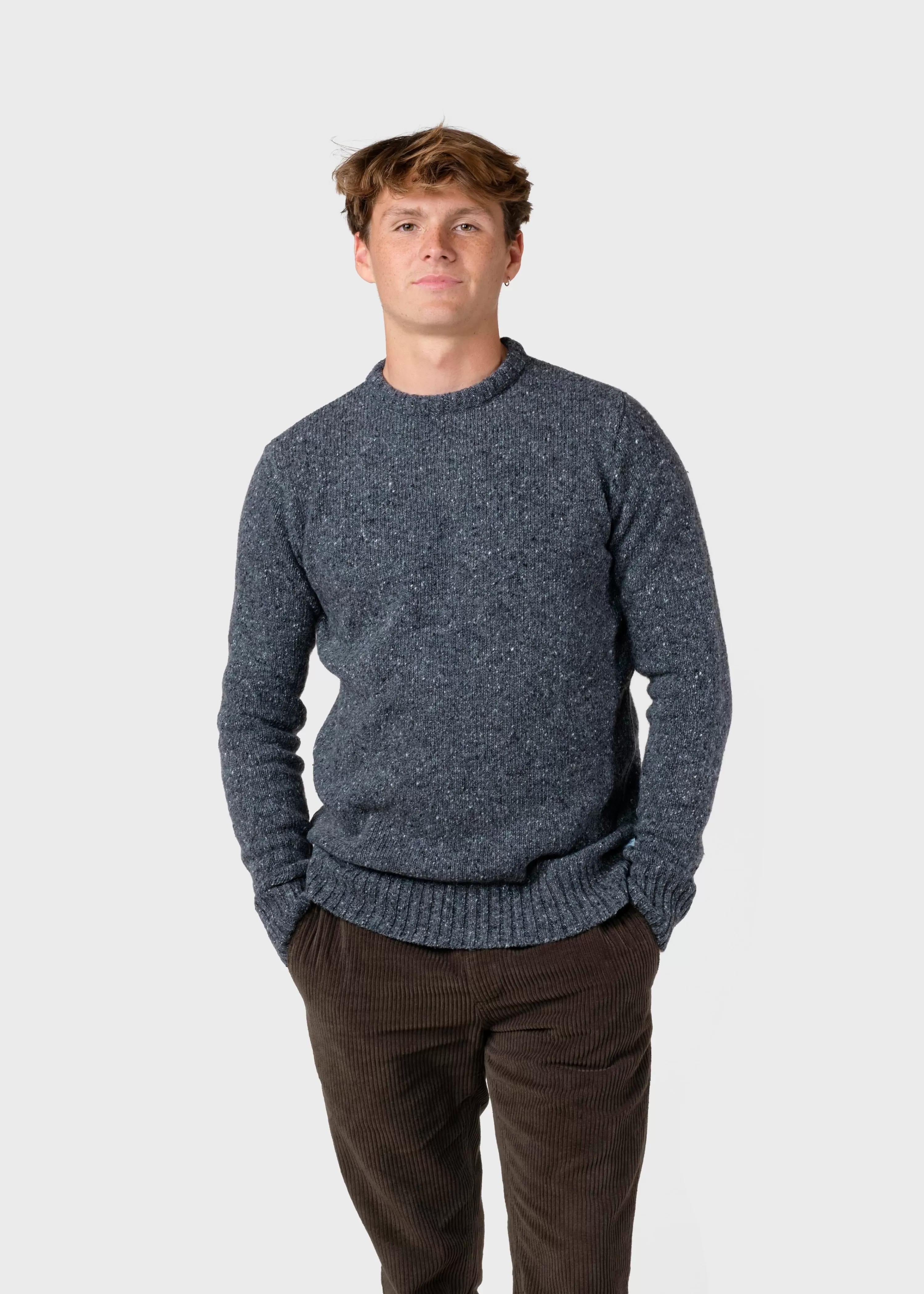 Klitmoller Collective Recycled wool*Aage knit - Grey melange