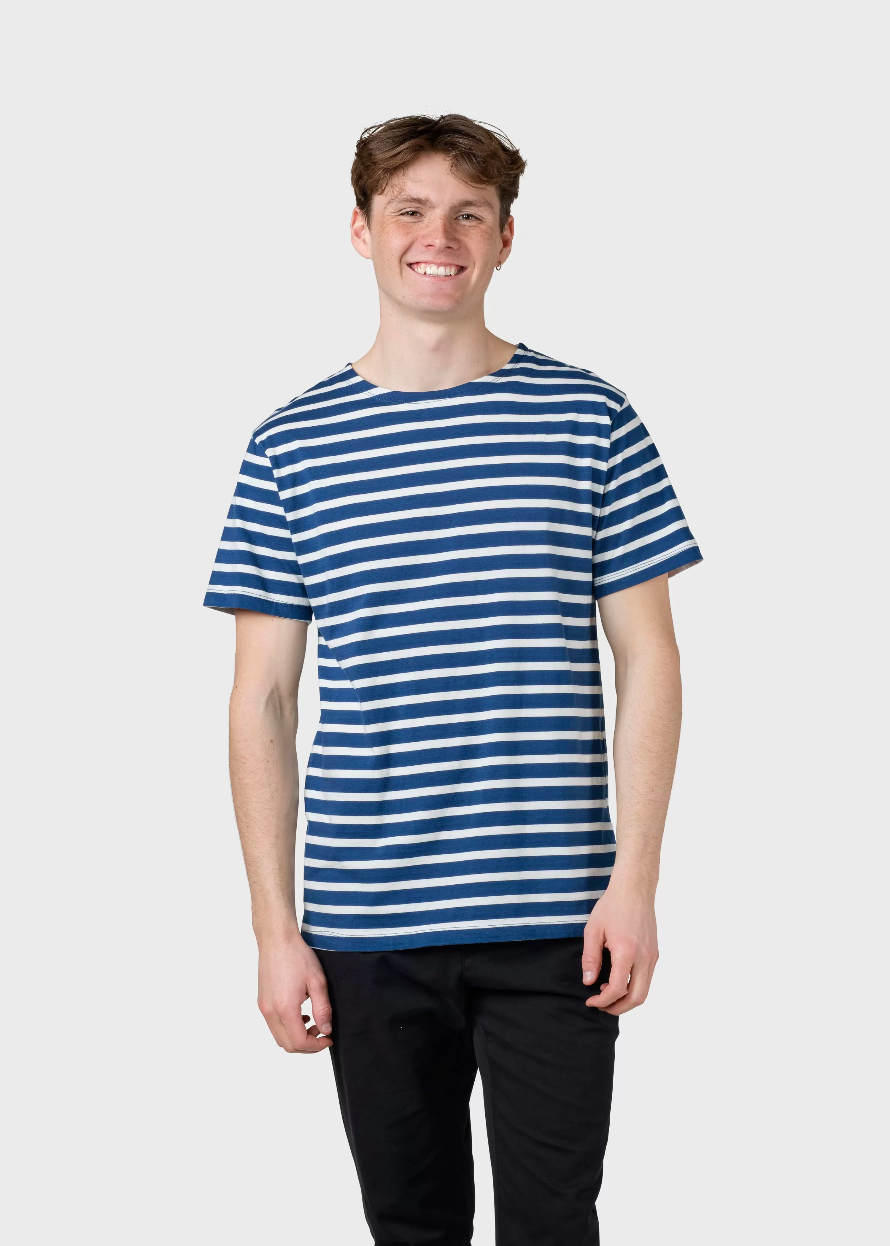 Klitmoller Collective T-shirts*Albert tee - Ocean/cream