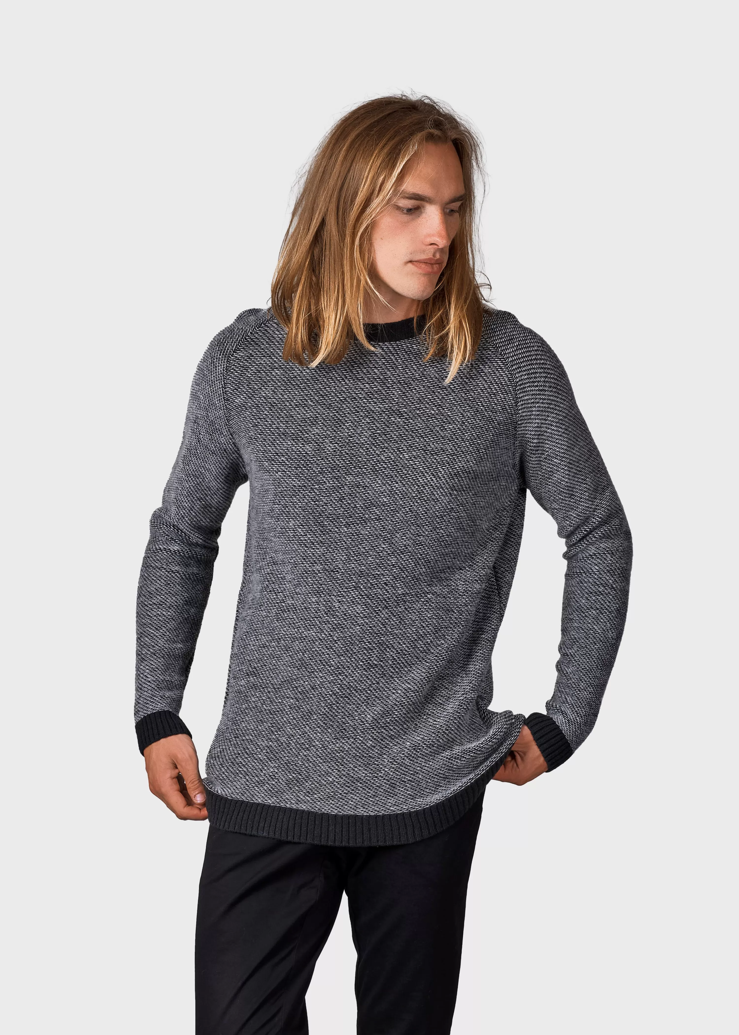 Klitmoller Collective Brushed Merino wool*Arthur knit - Olive/cream