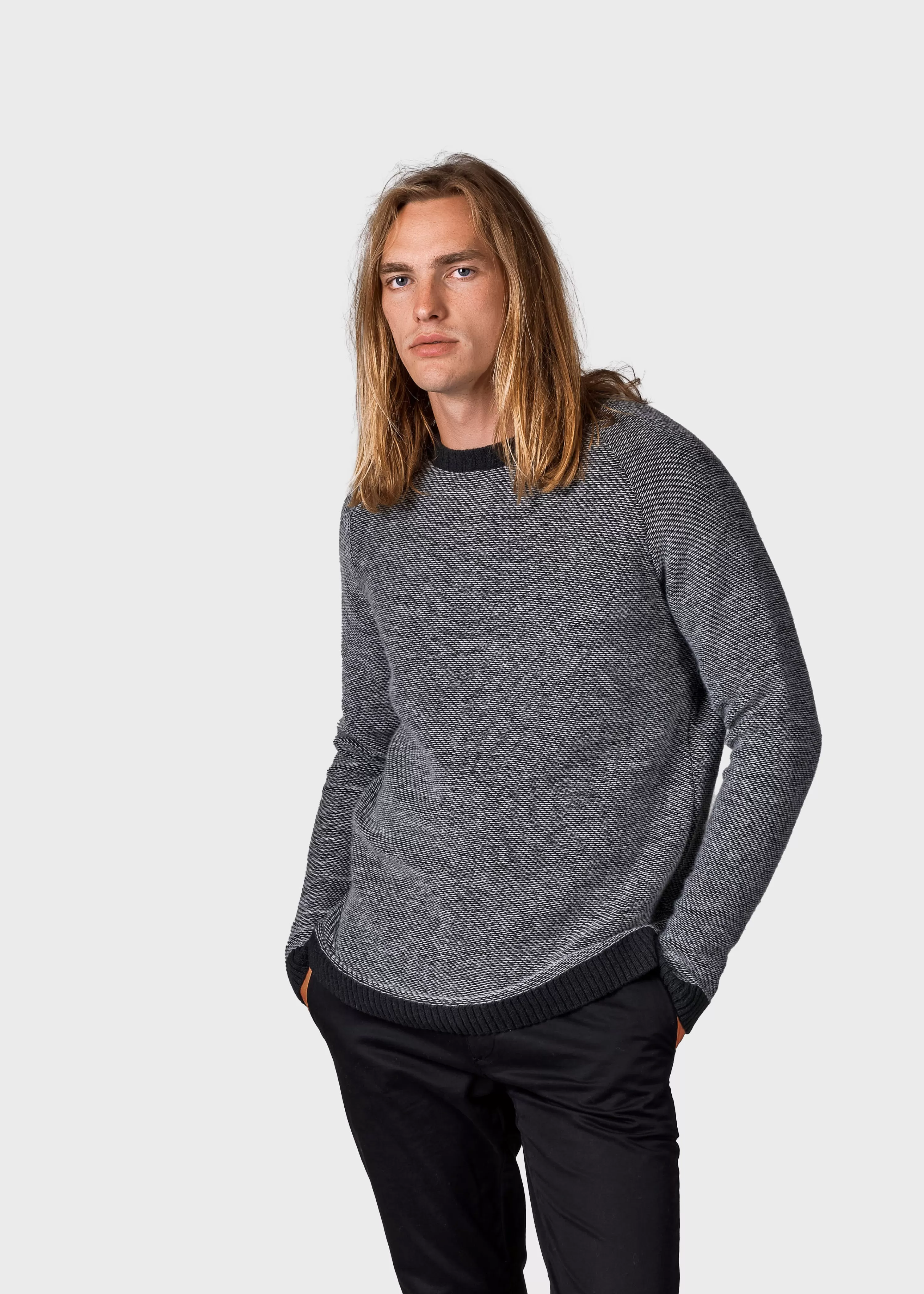 Klitmoller Collective Brushed Merino wool*Arthur knit - Olive/cream