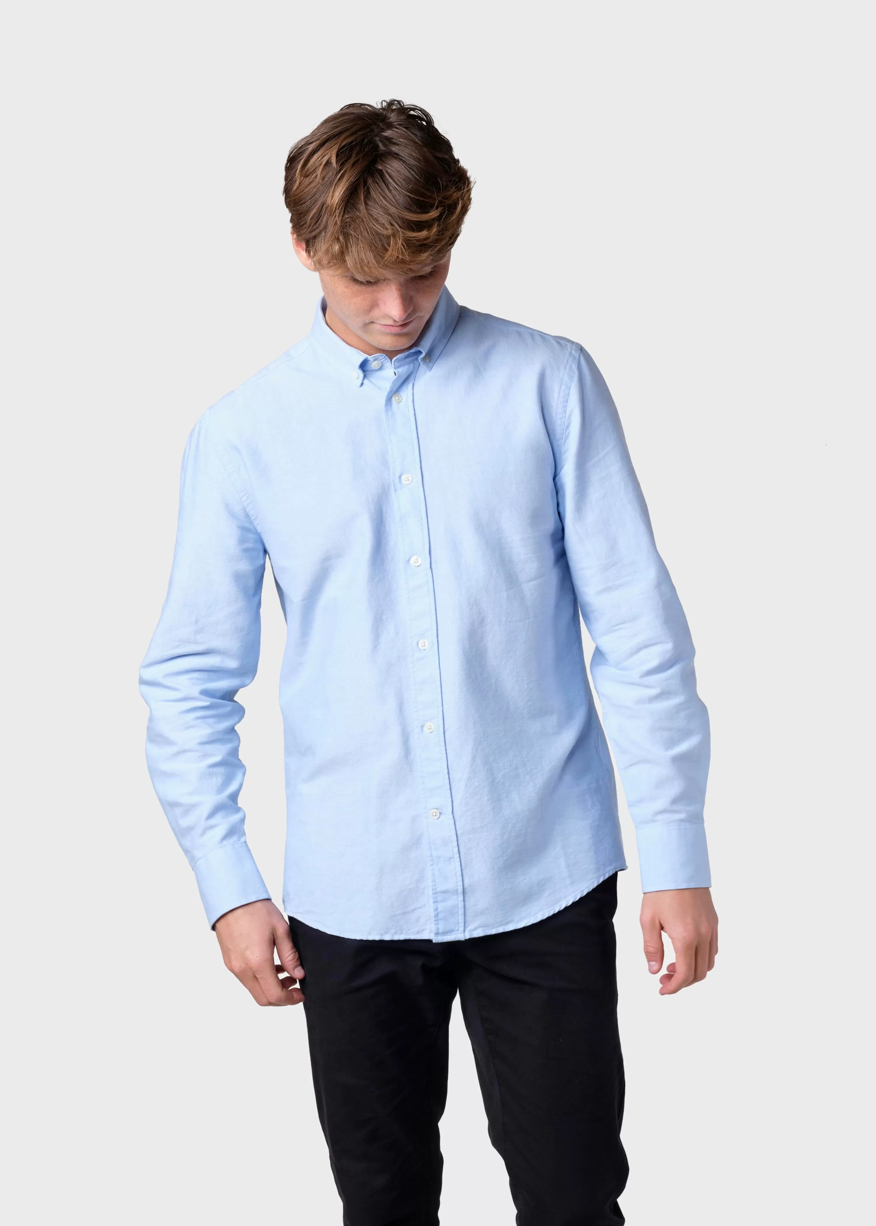 Klitmoller Collective Shirts*Basic shirt - Blue melange