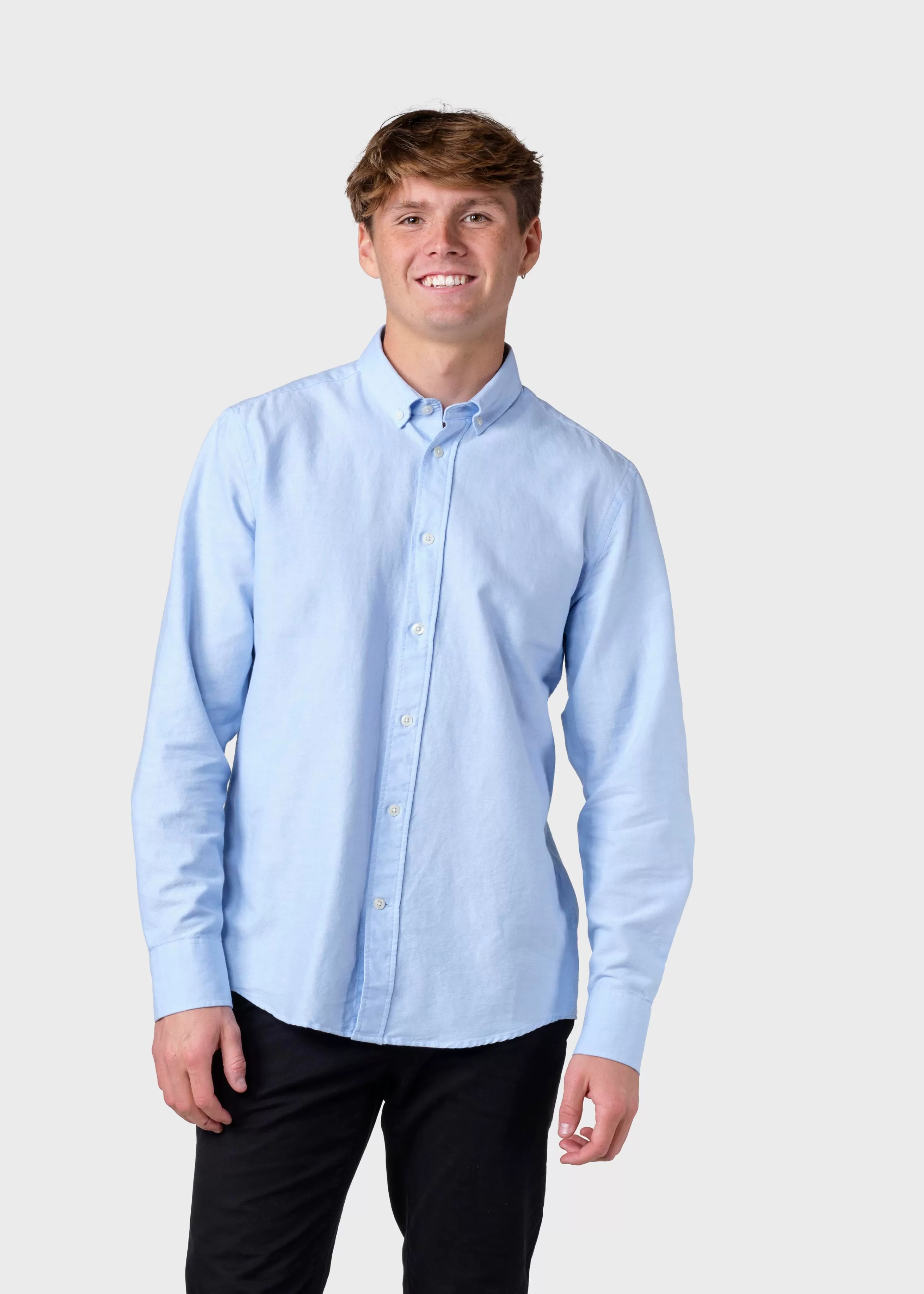 Klitmoller Collective Shirts*Basic shirt - Blue melange