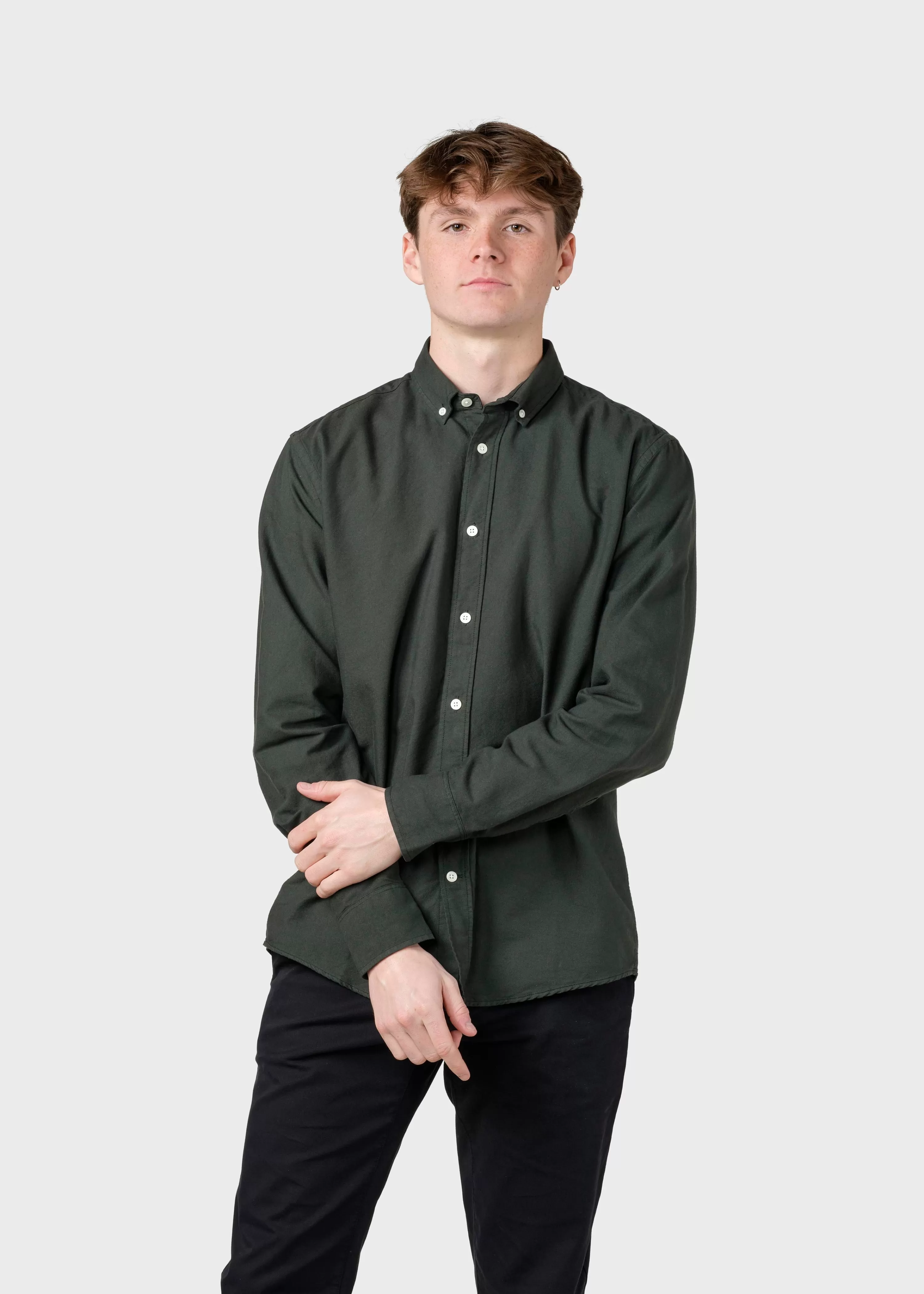 Klitmoller Collective Shirts*Basic shirt - Olive