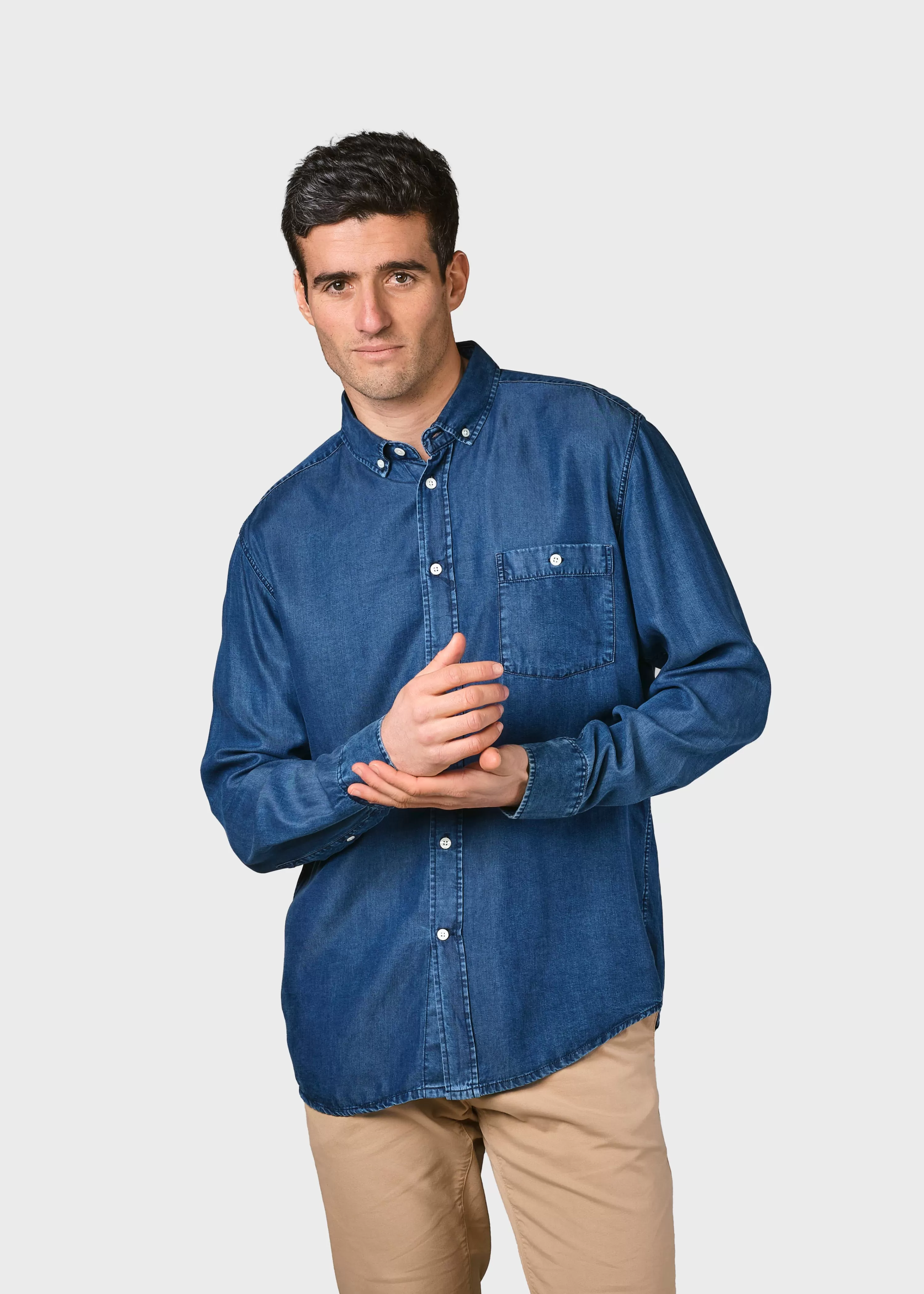 Klitmoller Collective Shirts*Benjamin chambrey shirt - Dark blue