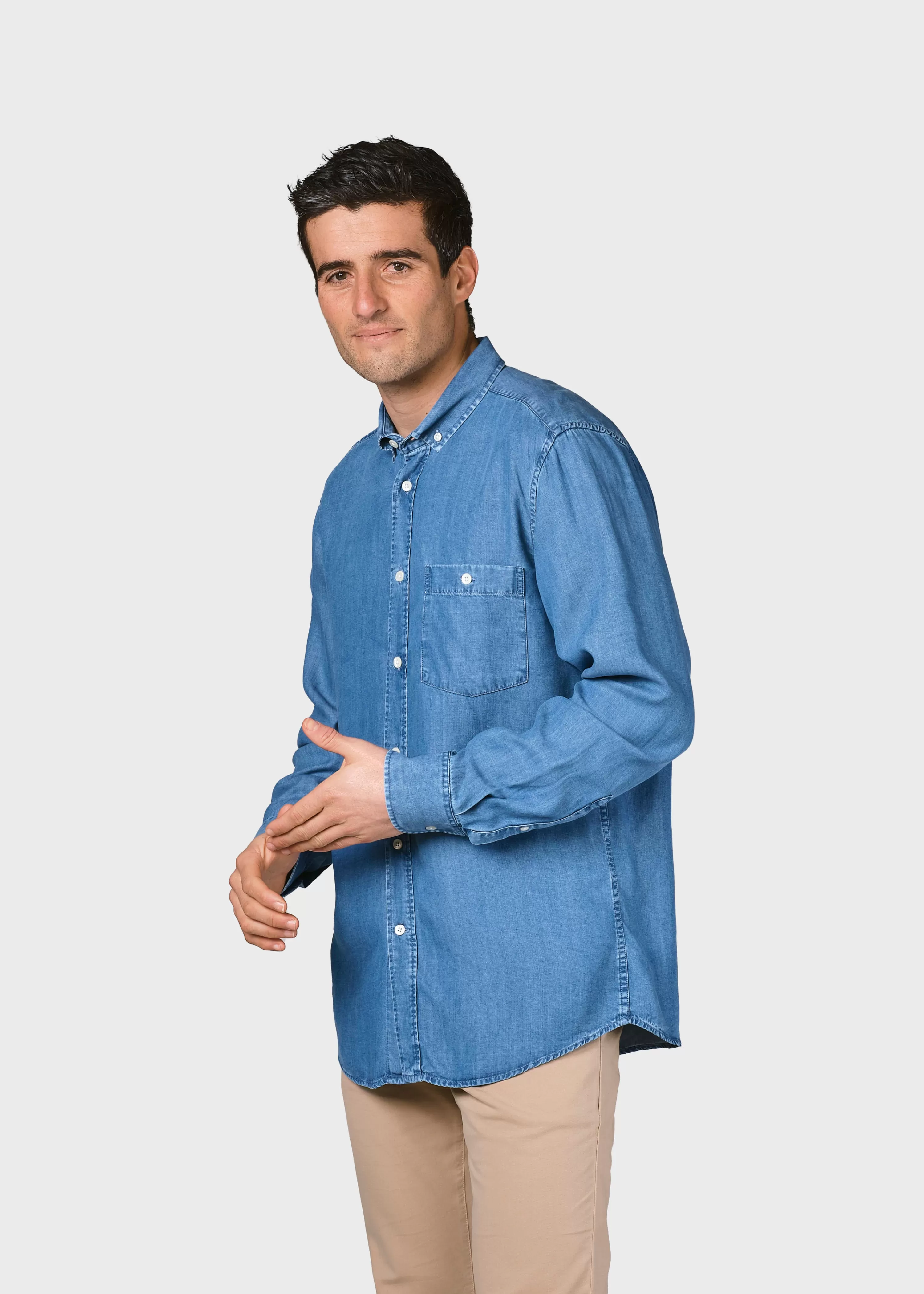 Klitmoller Collective Shirts*Benjamin chambrey shirt - Light blue