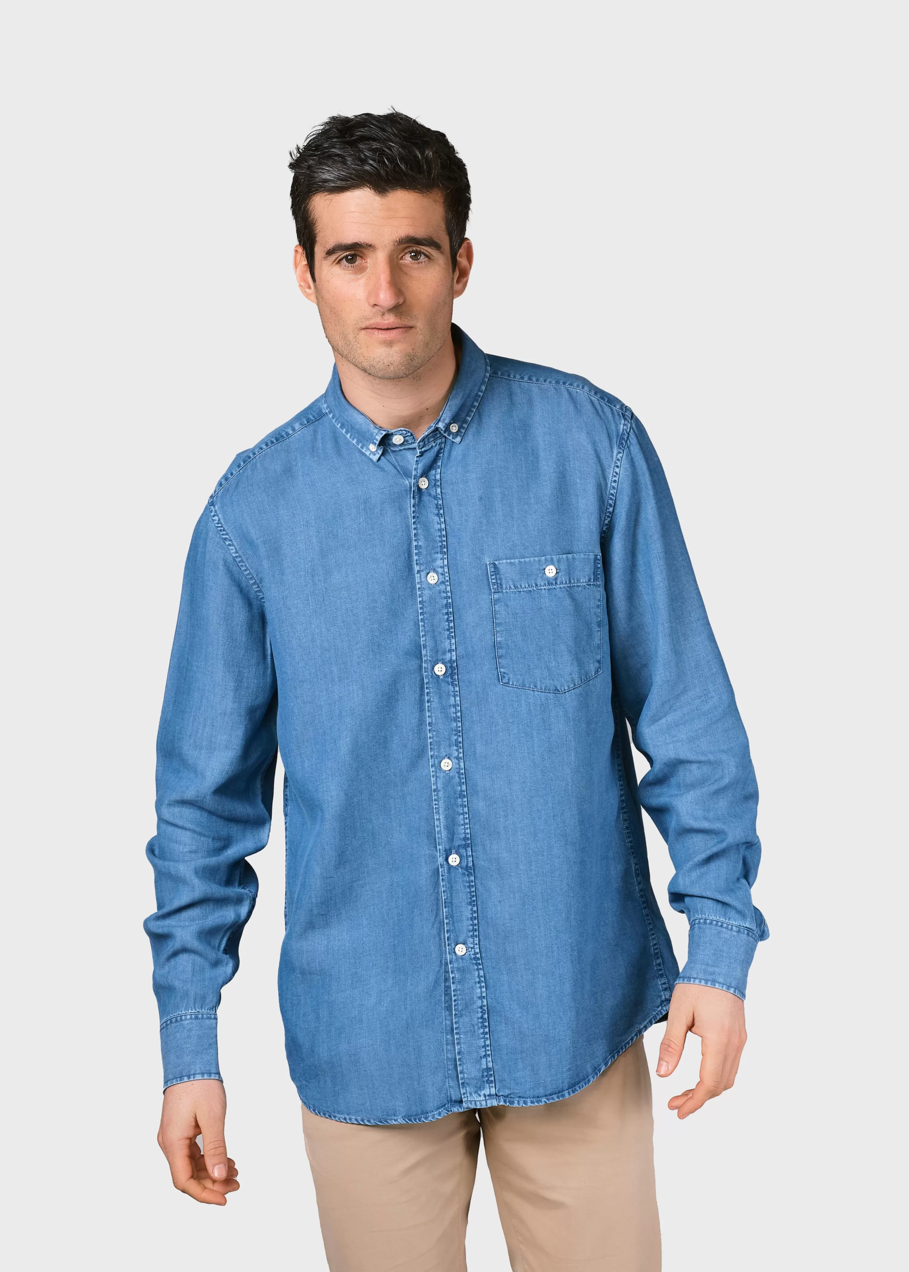 Klitmoller Collective Shirts*Benjamin chambrey shirt - Light blue