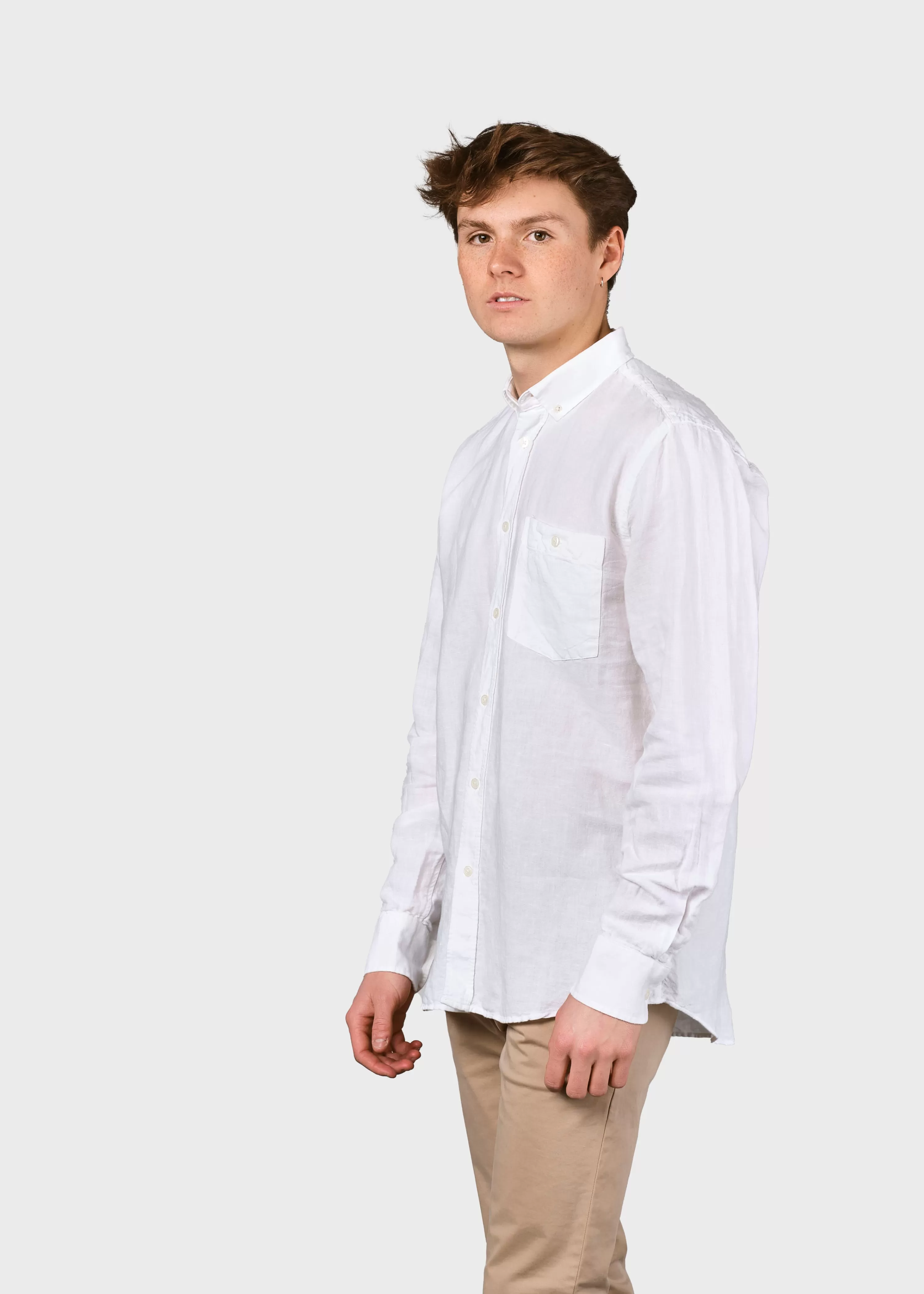 Klitmoller Collective Shirts*Benjamin linen shirt - White