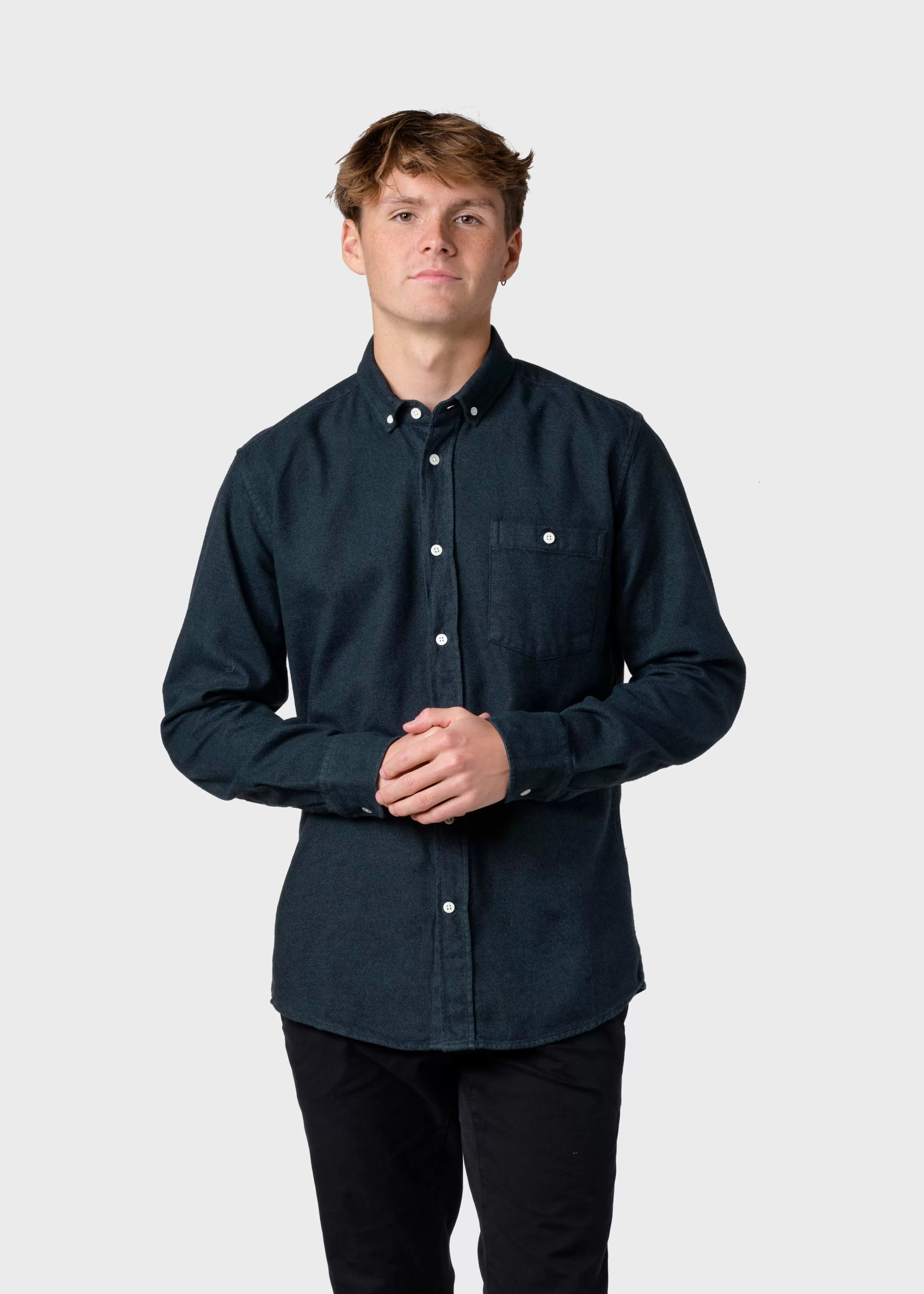 Klitmoller Collective Shirts*Benjamin lumber shirt - Moss Green