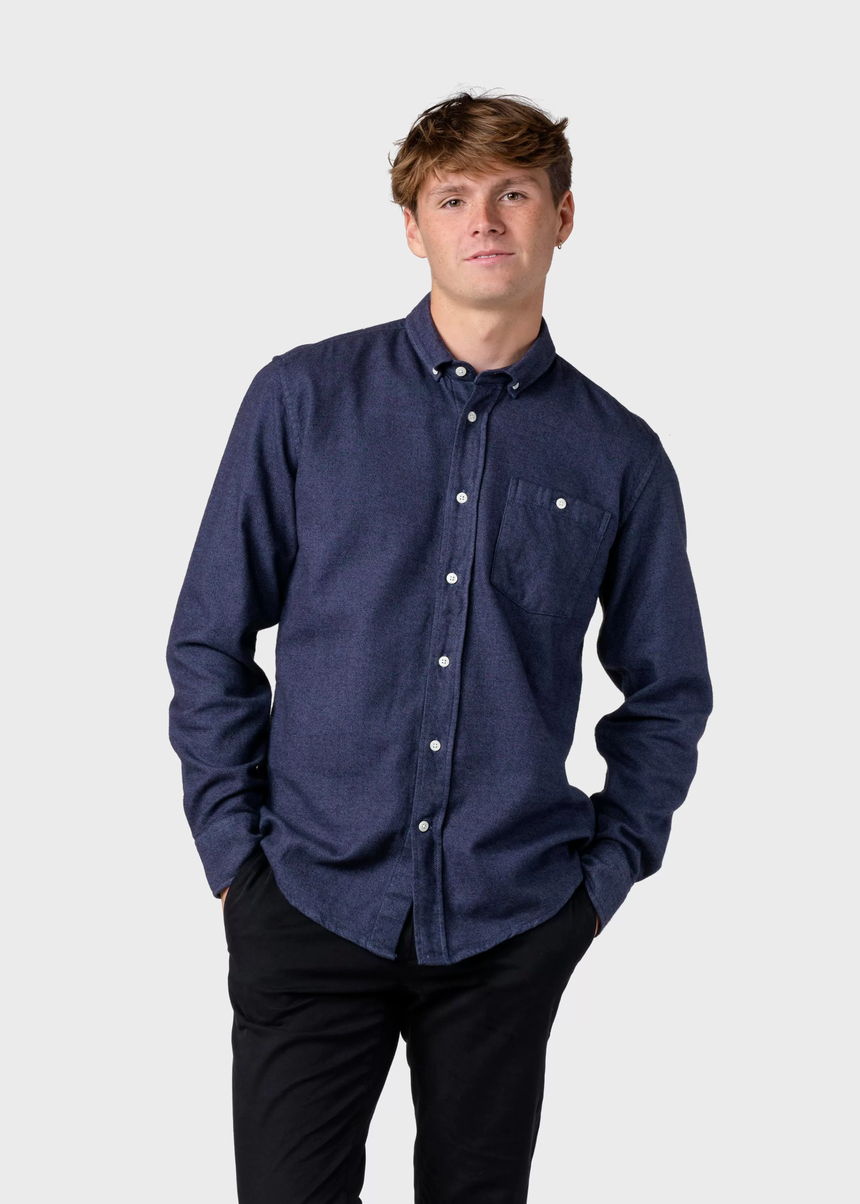 Klitmoller Collective Shirts*Benjamin lumber shirt - Navy