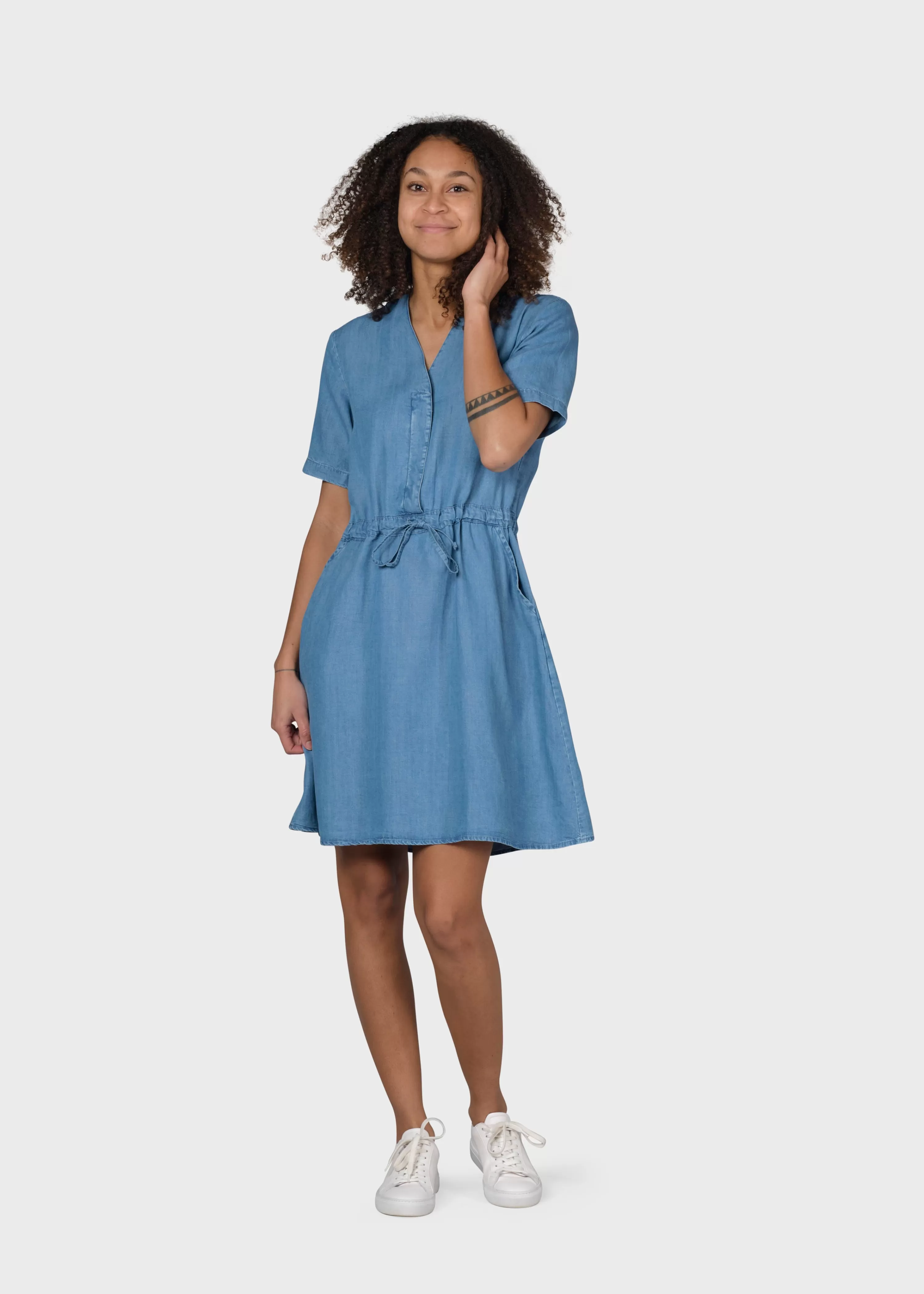 Klitmoller Collective Dresses*Bjørk dress - Light blue chambrey