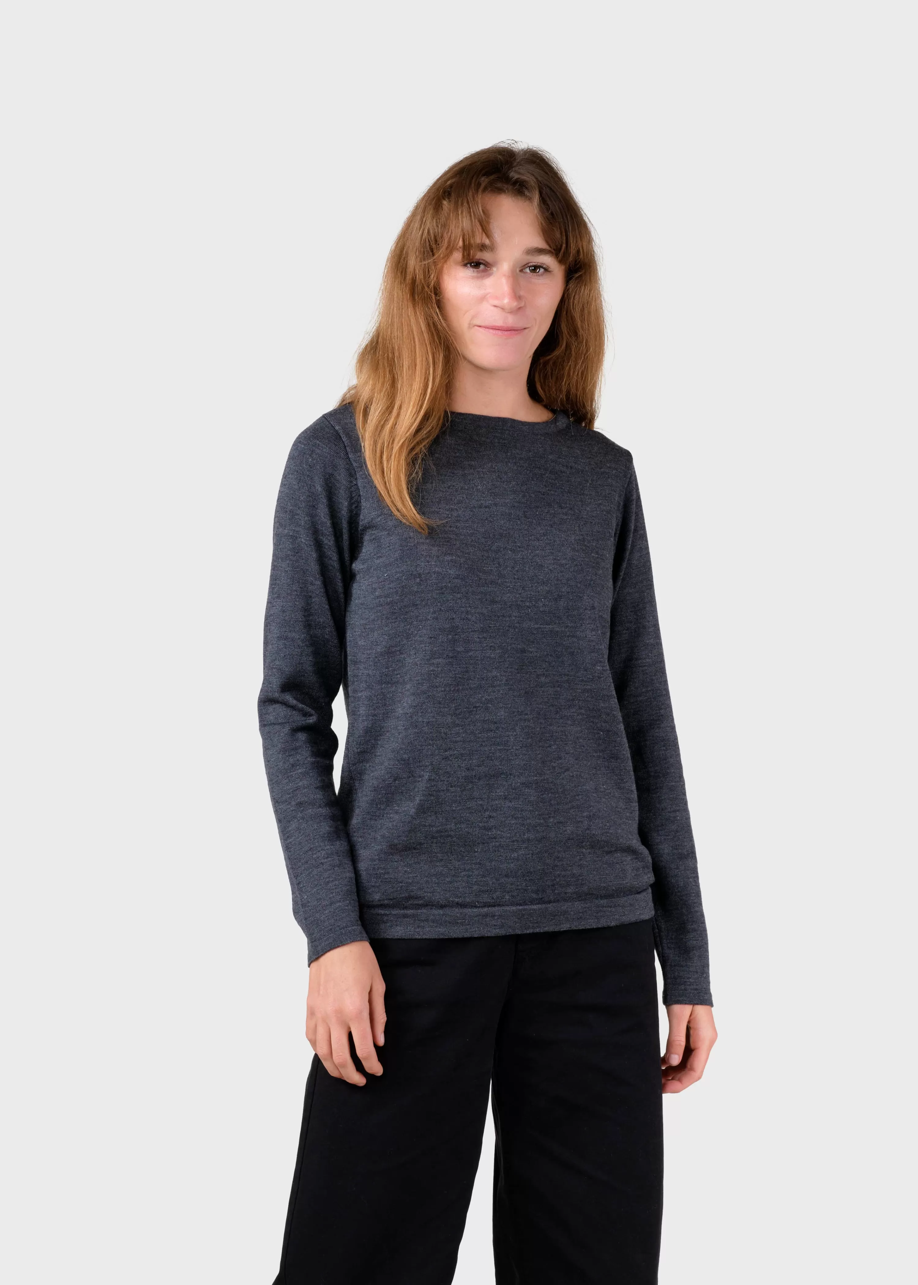 Klitmoller Collective Extrafine Merino wool | Knitwear*Charlotte knit - Anthracite