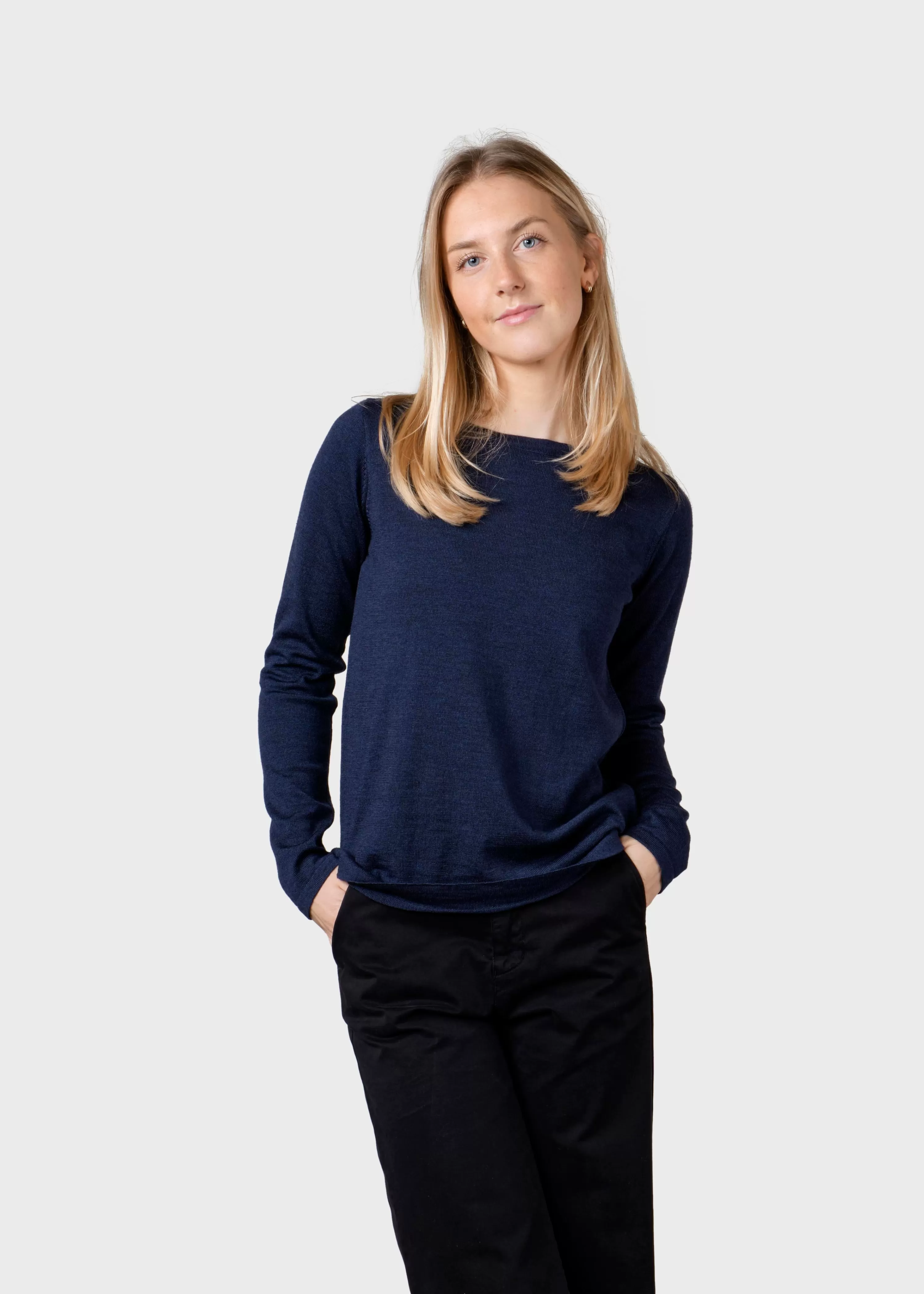 Klitmoller Collective Knitwear | Extrafine Merino wool*Charlotte knit - Deep blue