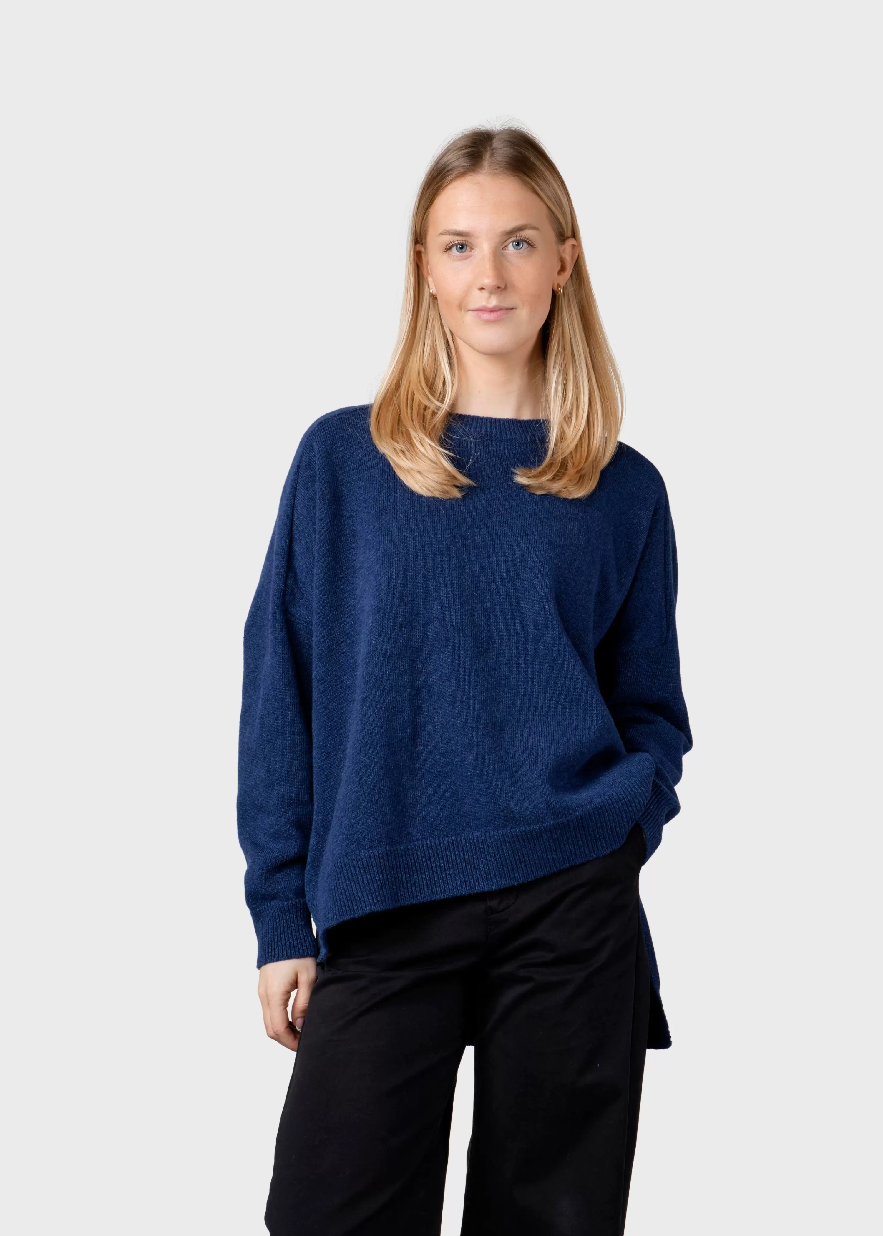 Klitmoller Collective Knitwear | Brushed Merino wool*Cirkeline knit - Deep blue