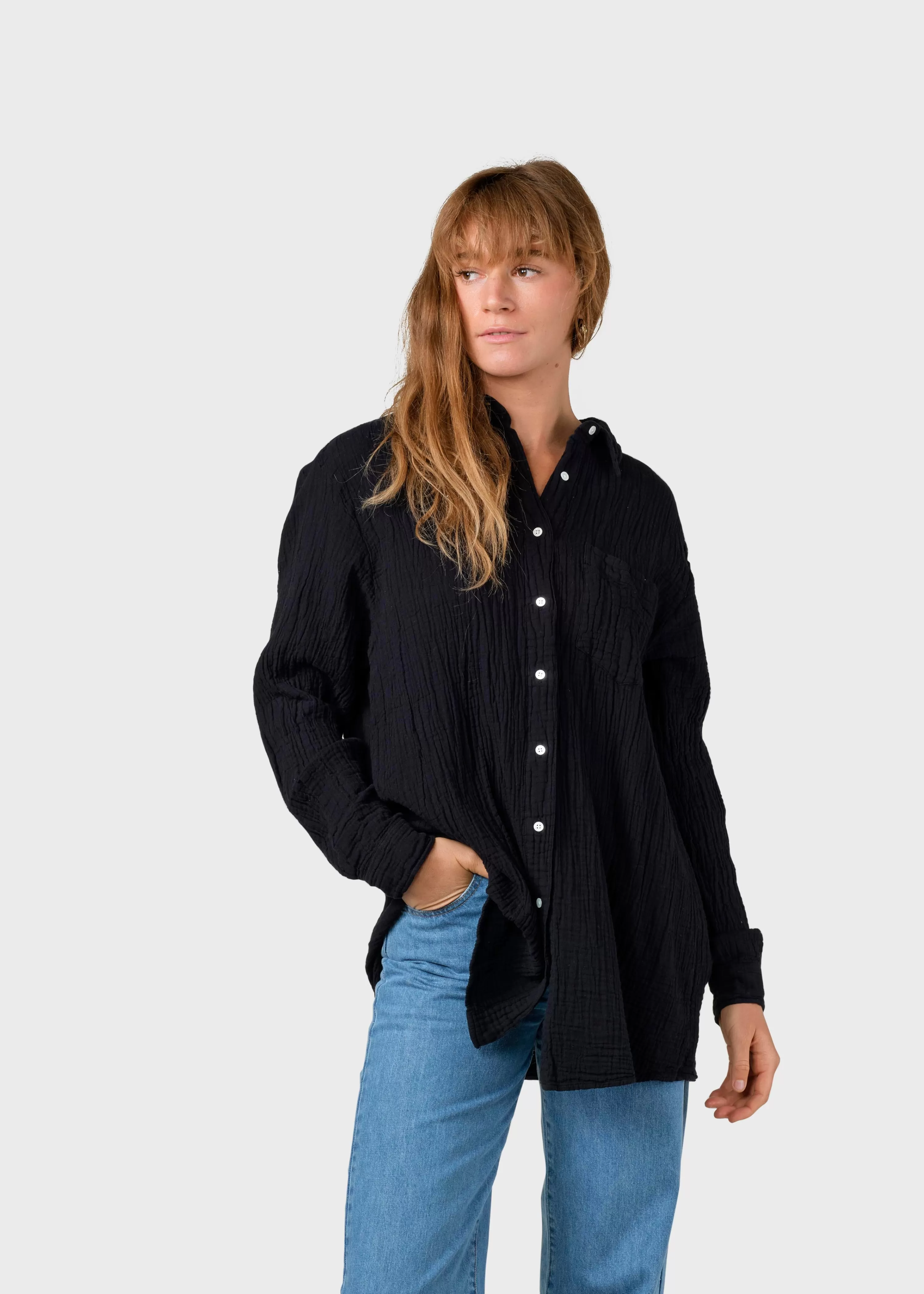 Klitmoller Collective Shirts*Dahlia shirt - Black