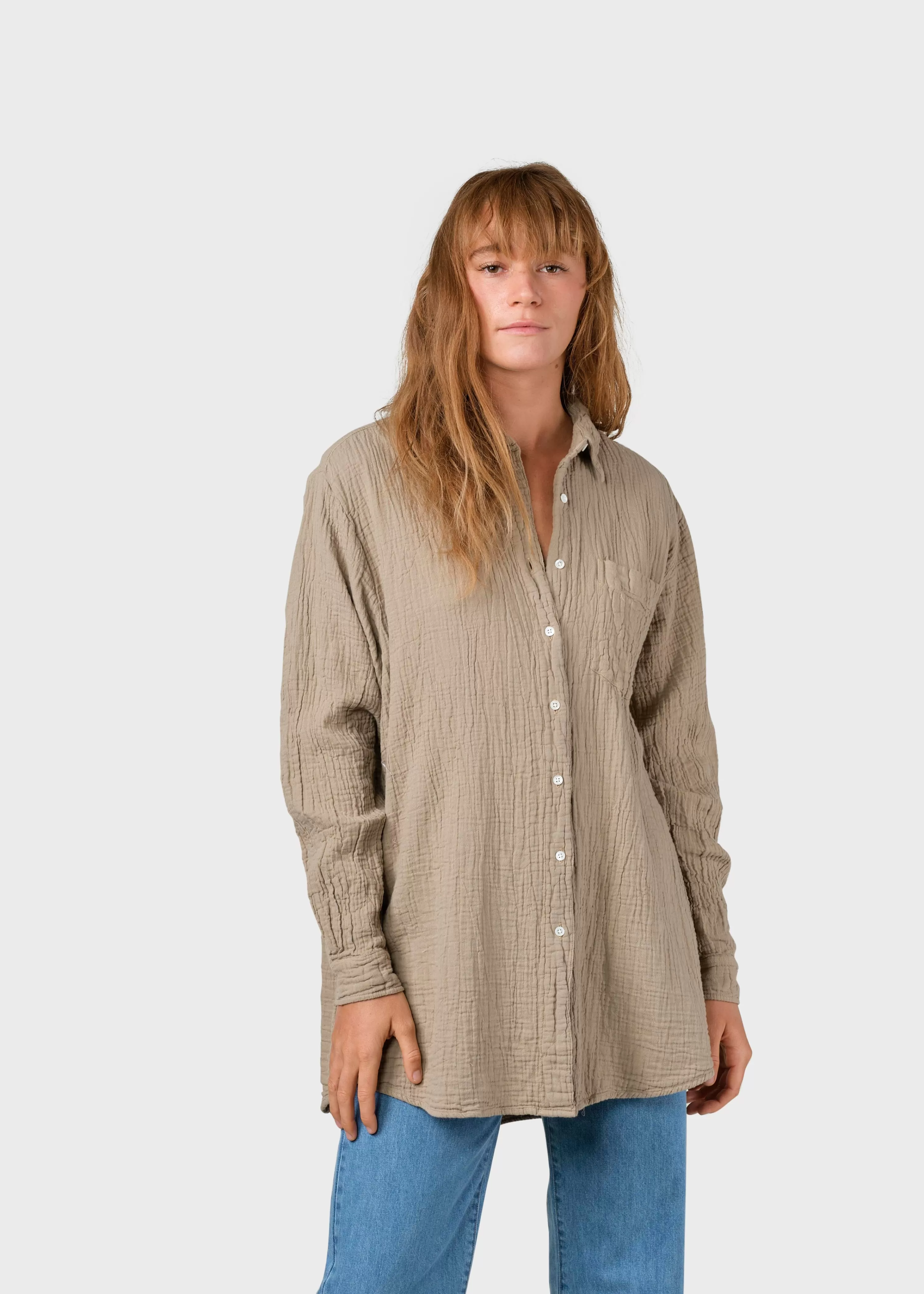 Klitmoller Collective Shirts*Dahlia shirt - Sand