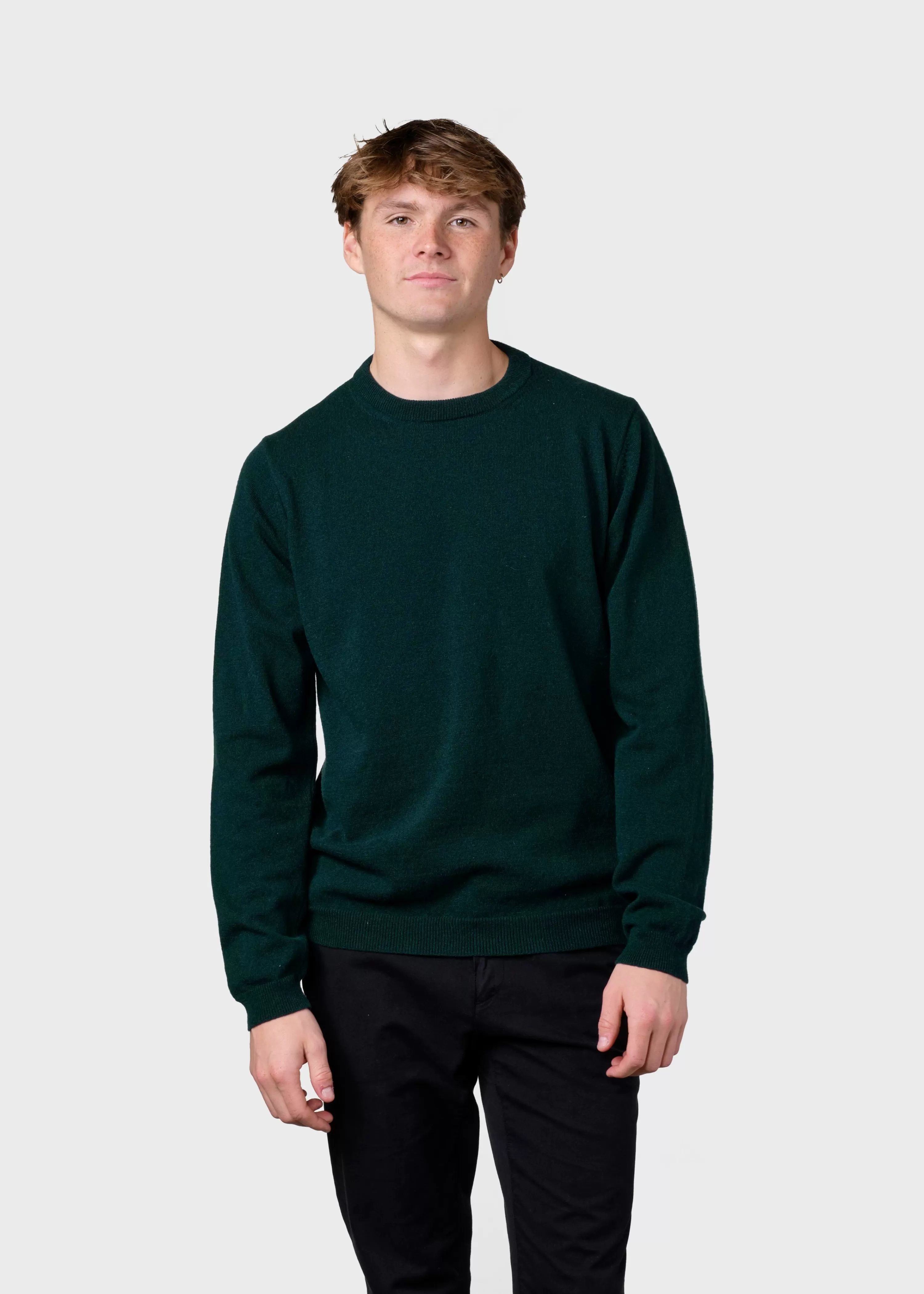 Klitmoller Collective Brushed Merino wool*Daniel knit - Moss Green