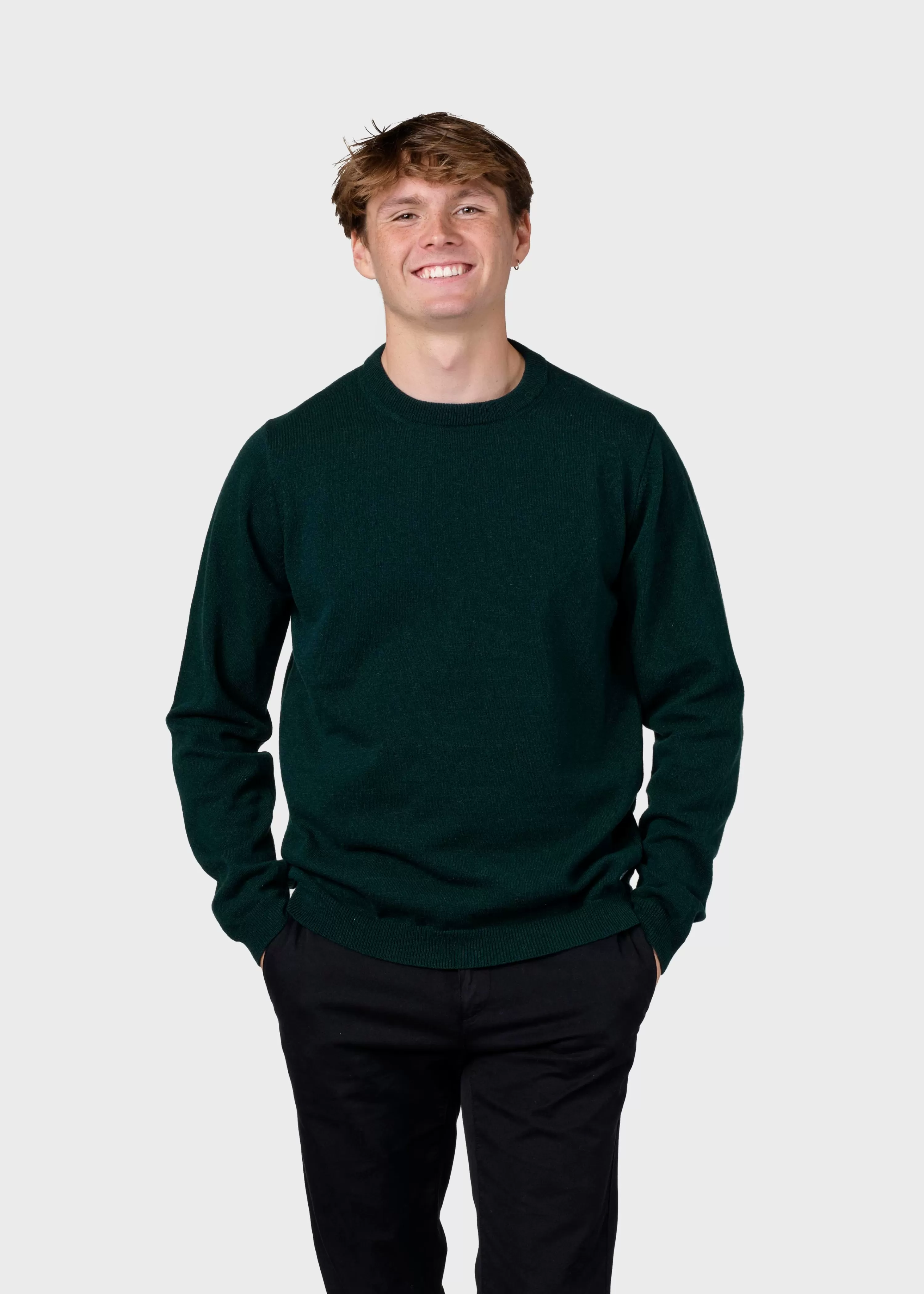 Klitmoller Collective Brushed Merino wool*Daniel knit - Moss Green