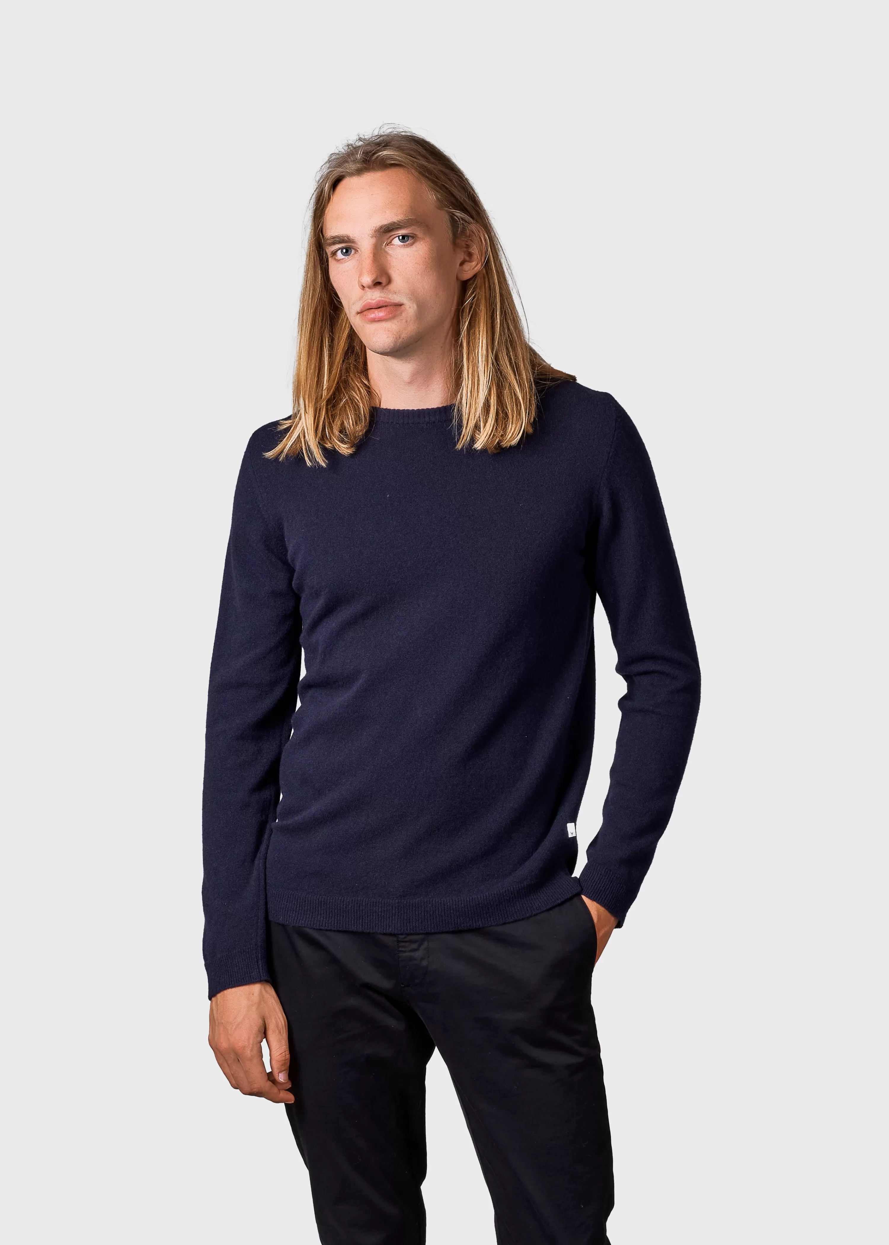 Klitmoller Collective Brushed Merino wool*Daniel knit - Navy