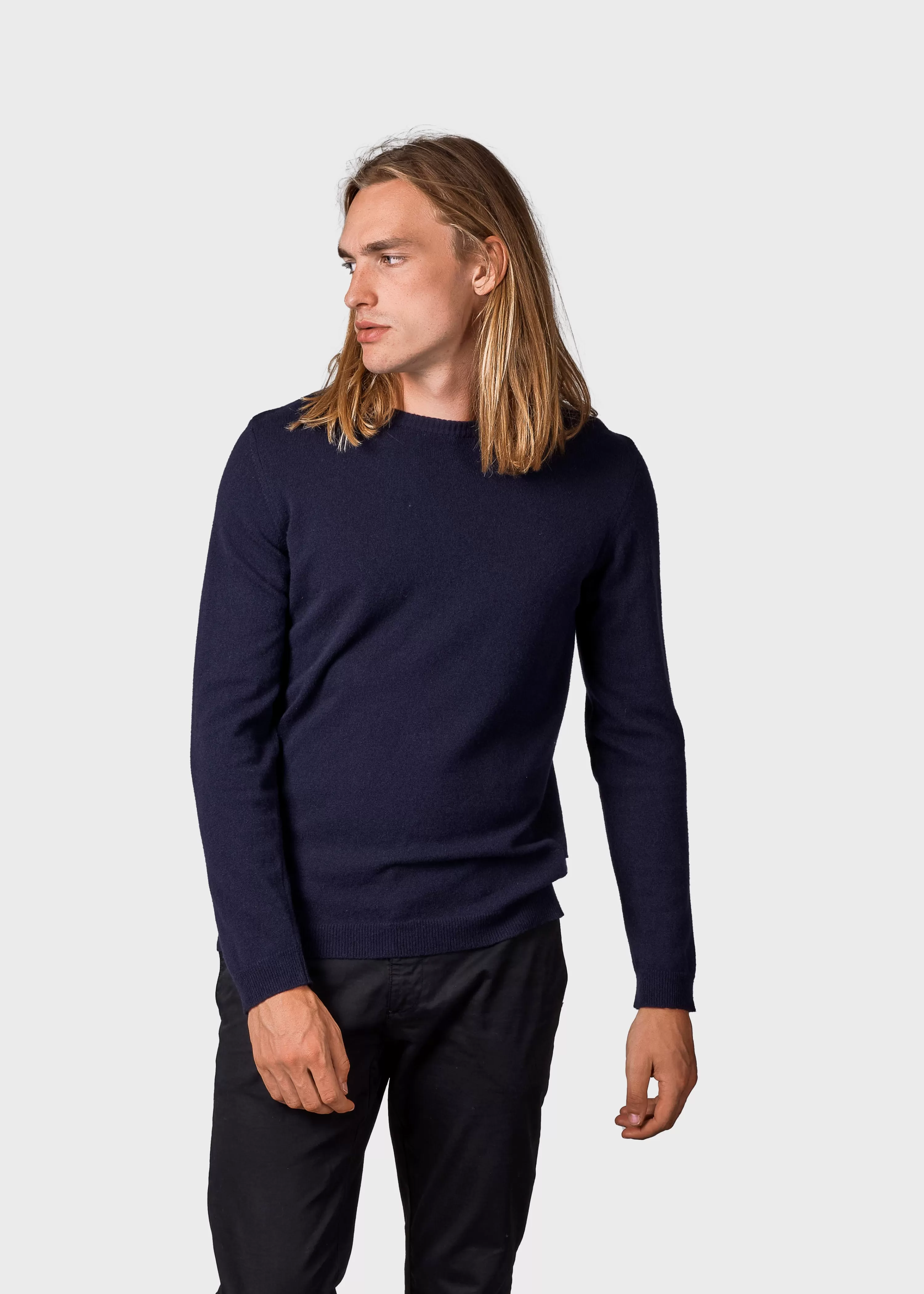 Klitmoller Collective Brushed Merino wool*Daniel knit - Navy