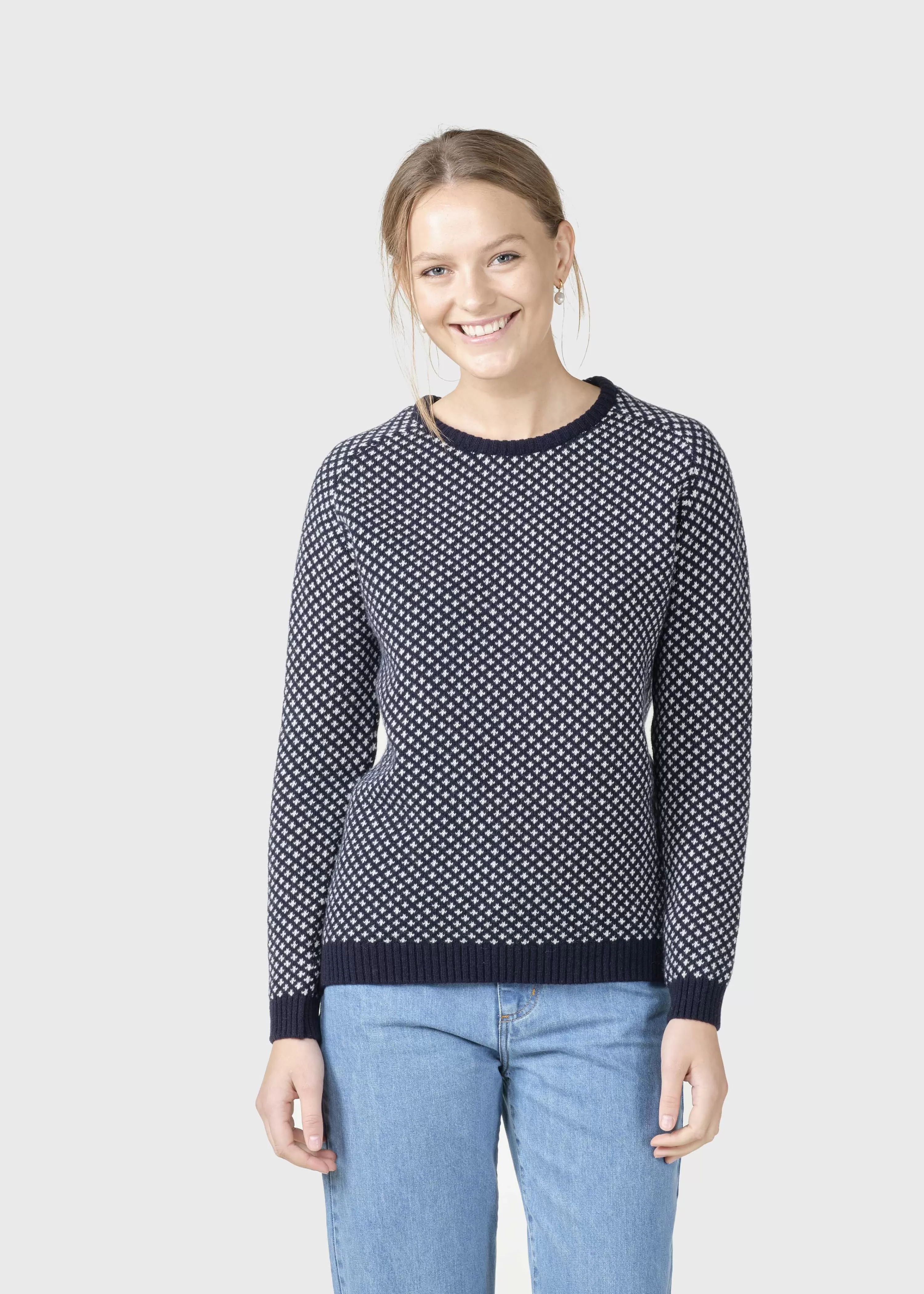 Klitmoller Collective Knitwear | Brushed Merino wool*Elaine knit - Navy/cream