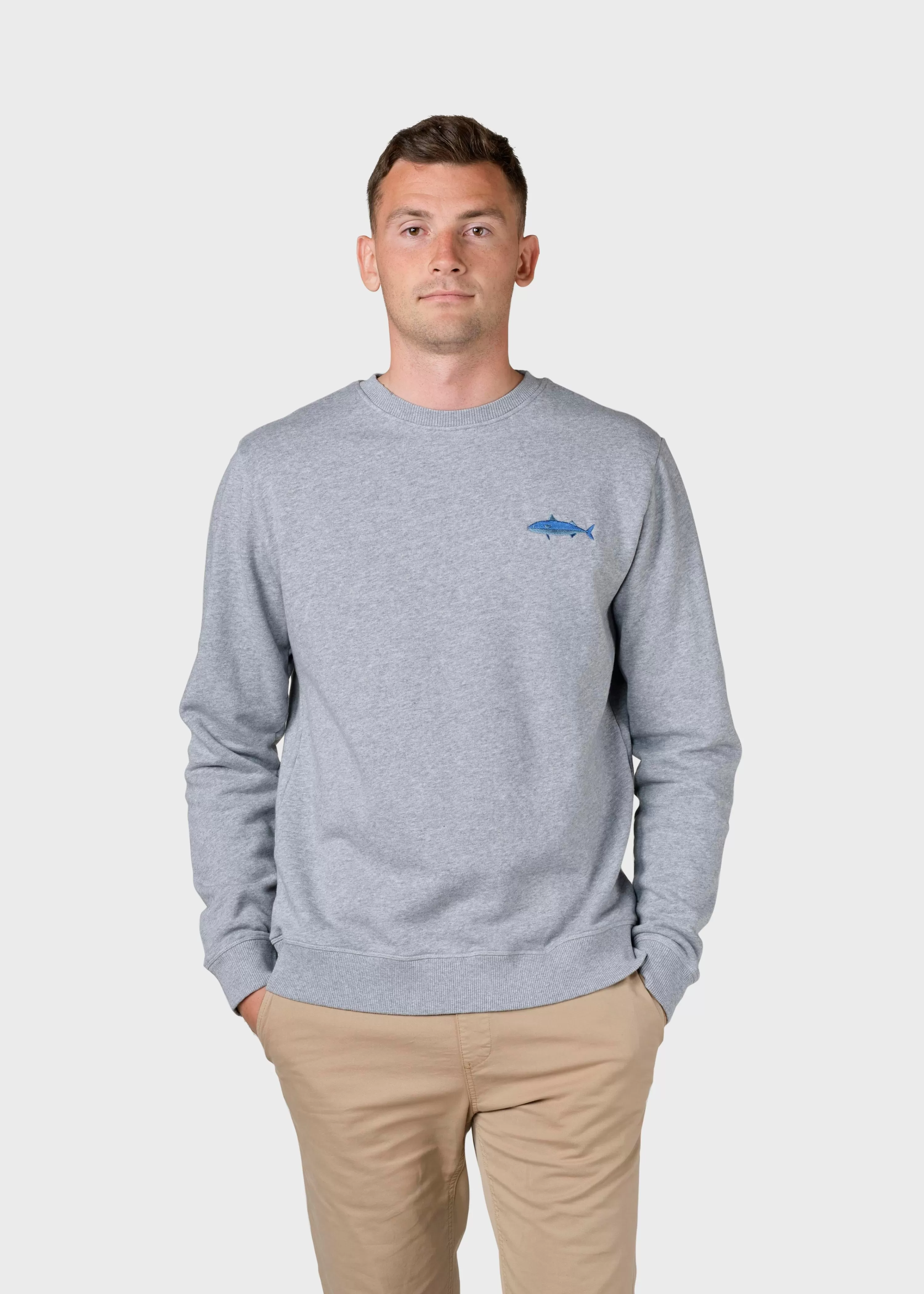 Klitmoller Collective Sweatshirts*Elof crew - Grey melange