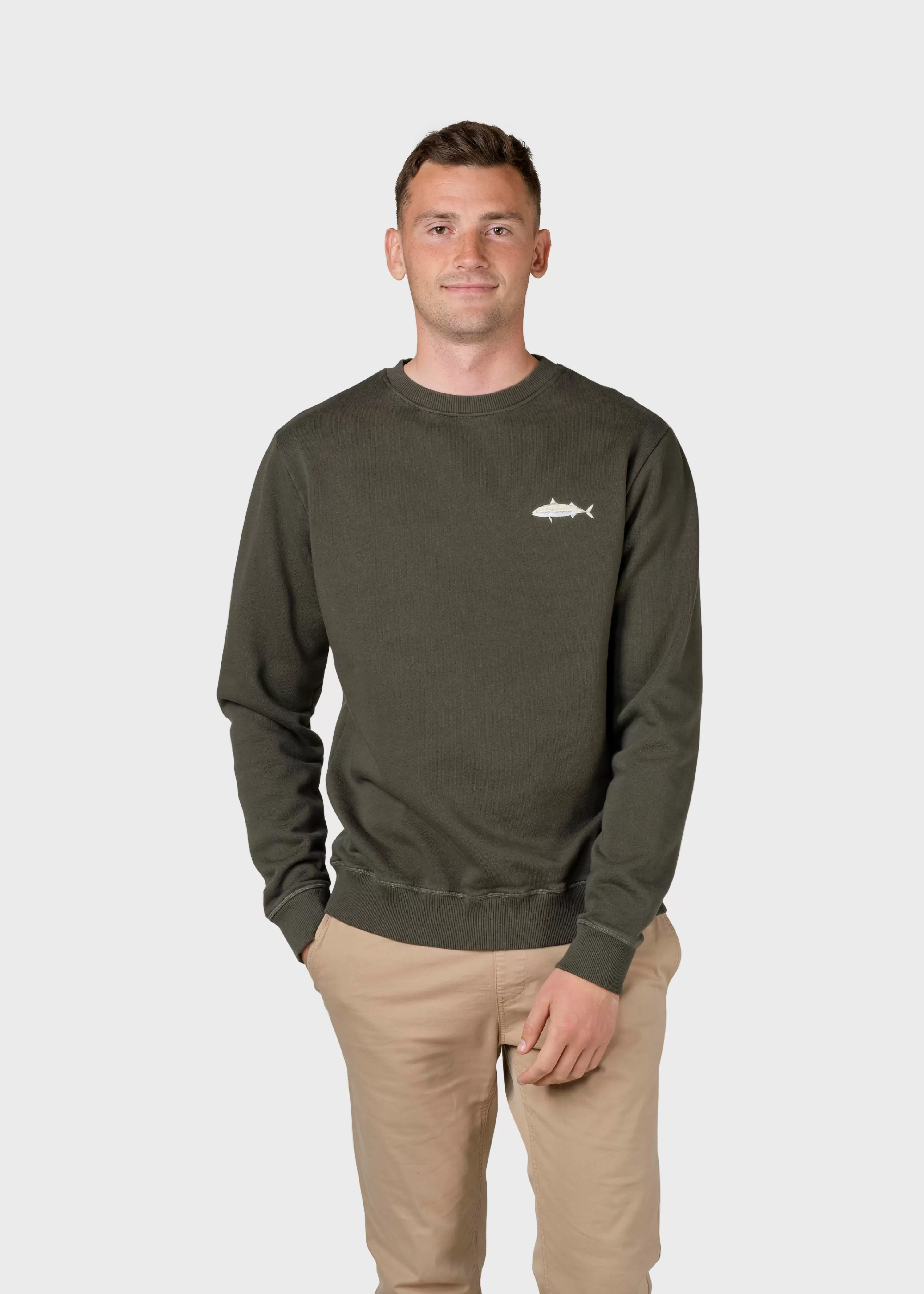 Klitmoller Collective Sweatshirts*Elof crew - Olive