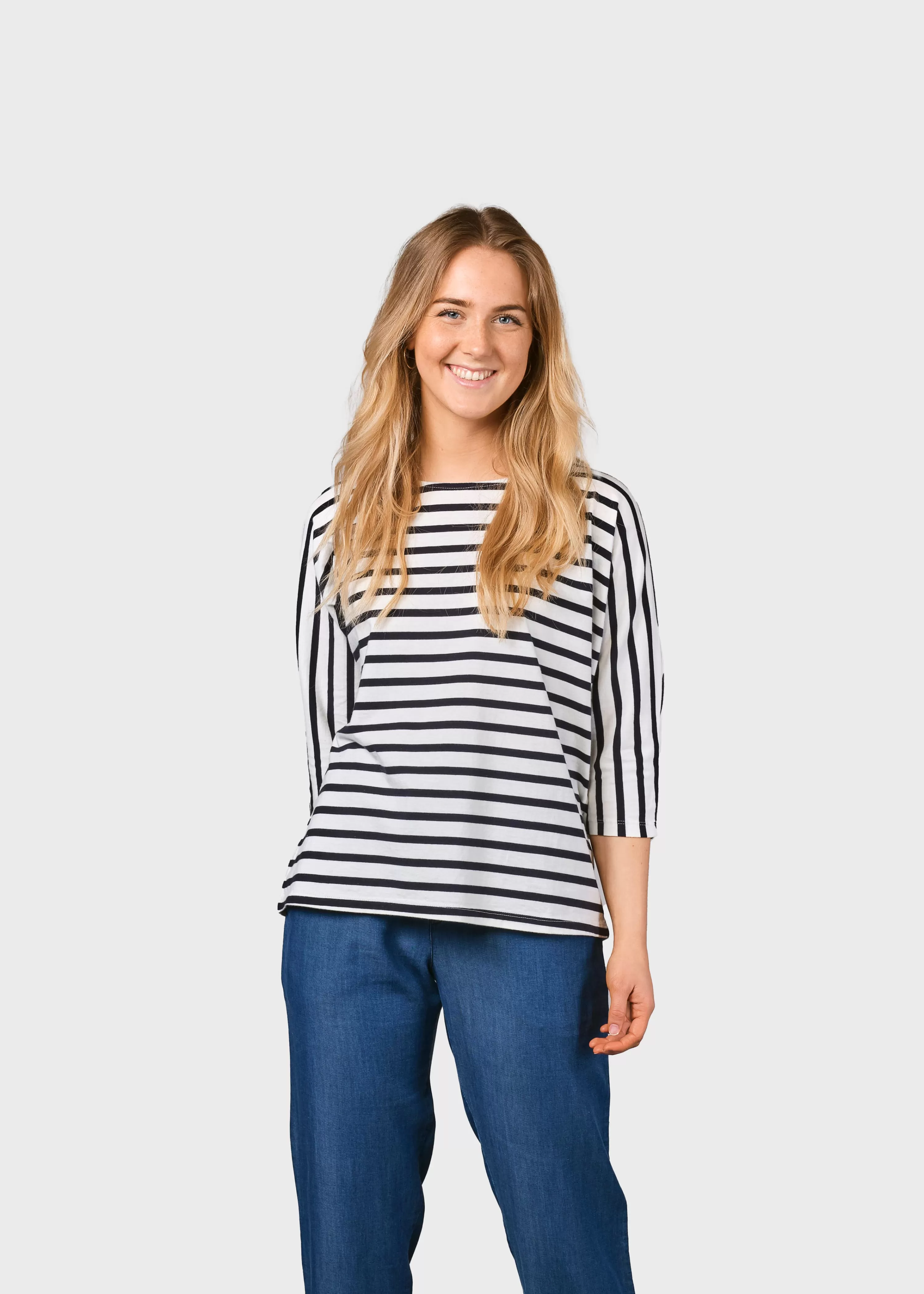 Klitmoller Collective Tees & Tops*Emma striped tee - Cream/navy