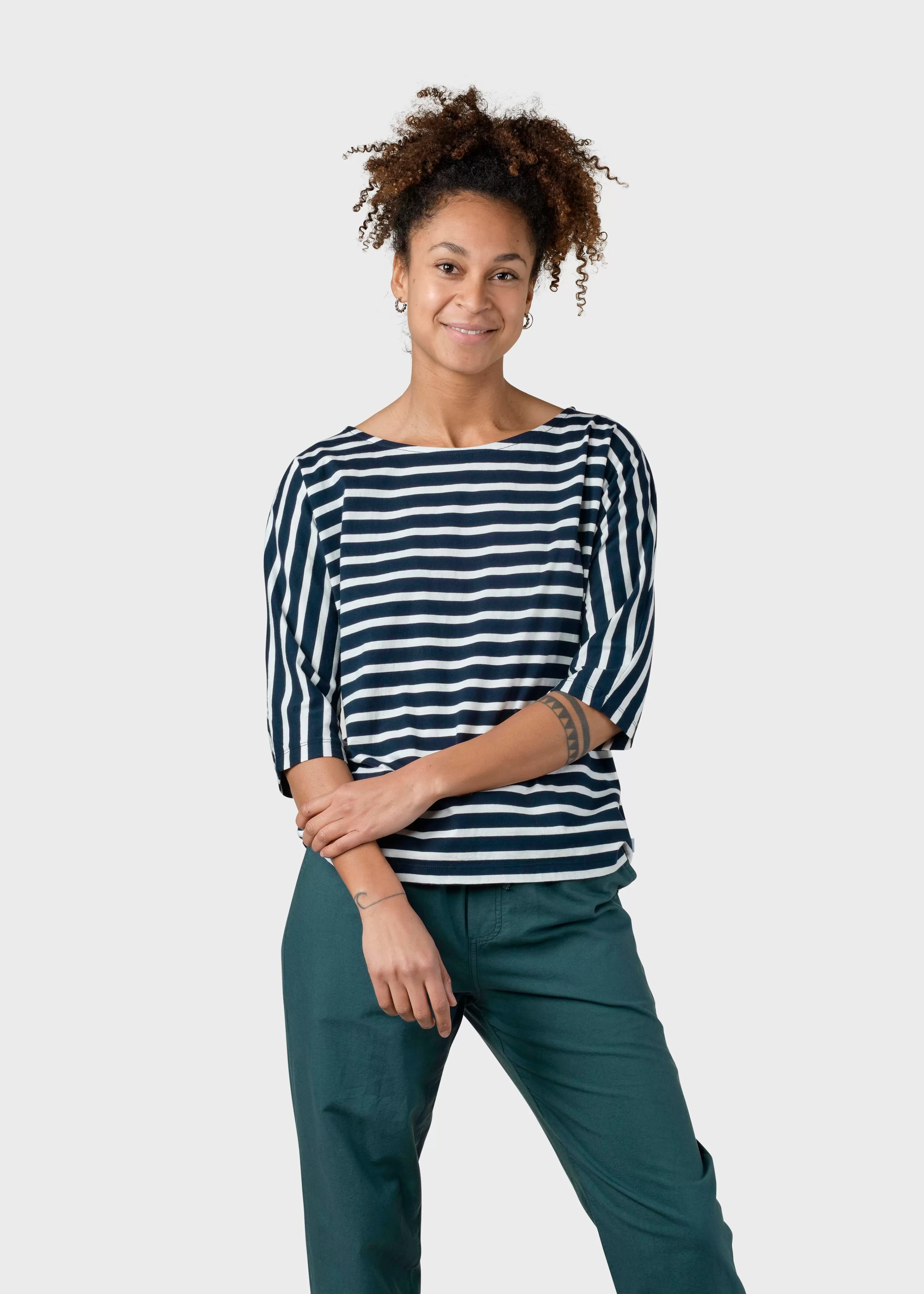 Klitmoller Collective Tees & Tops*Emma striped tee - Navy/cream