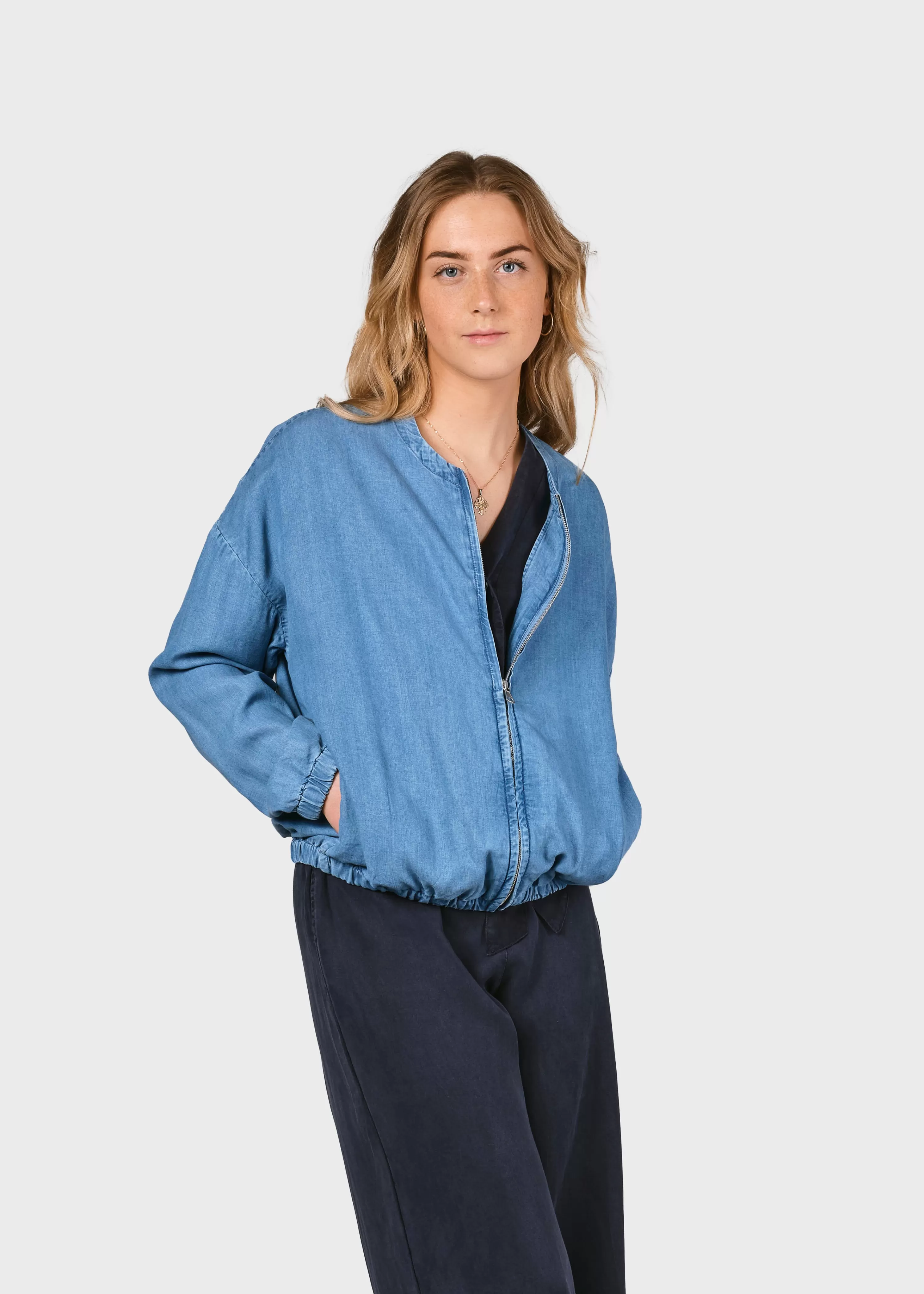 Klitmoller Collective Jackets*Esther jacket - Light blue chambrey