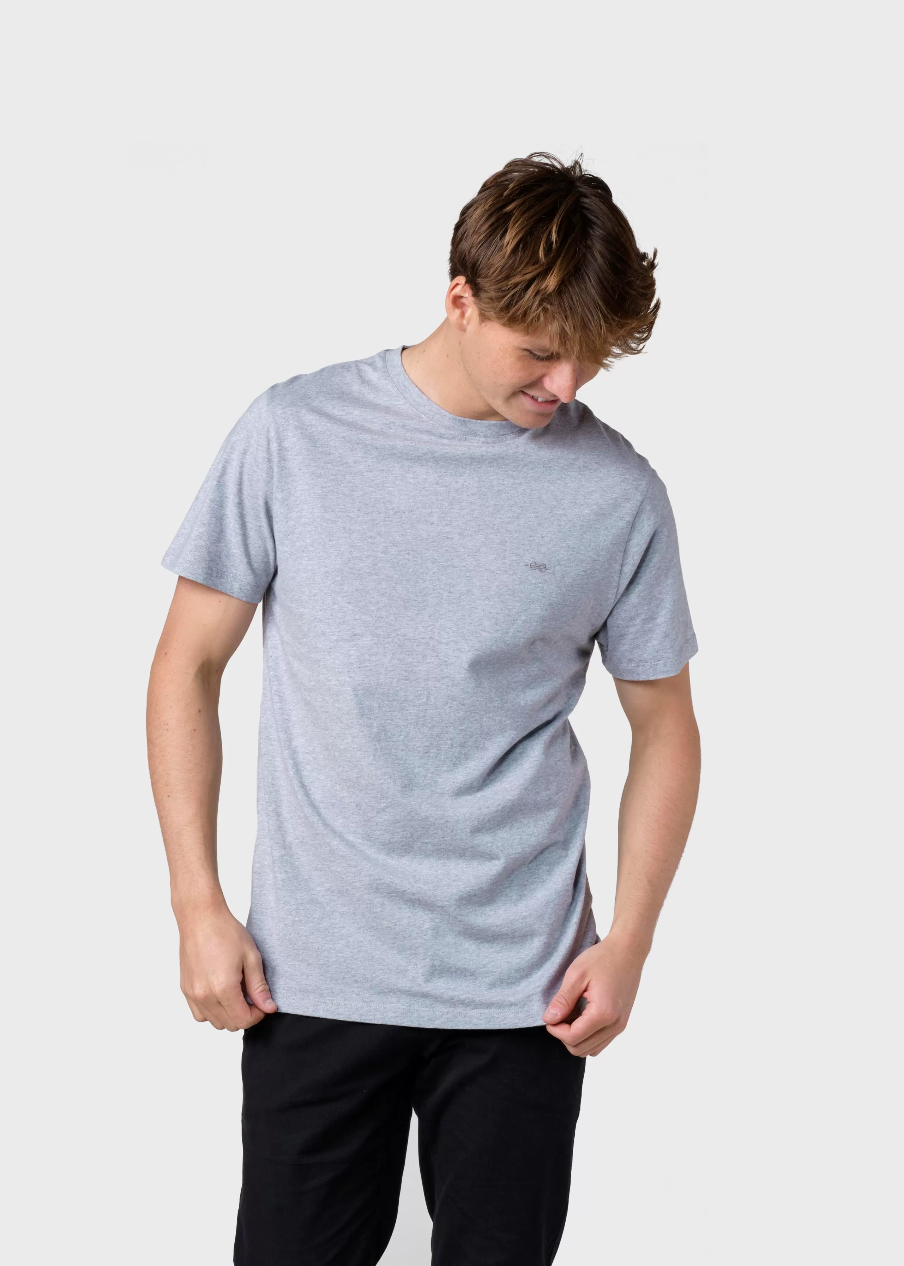 Klitmoller Collective T-shirts*Felix tee - Grey melange