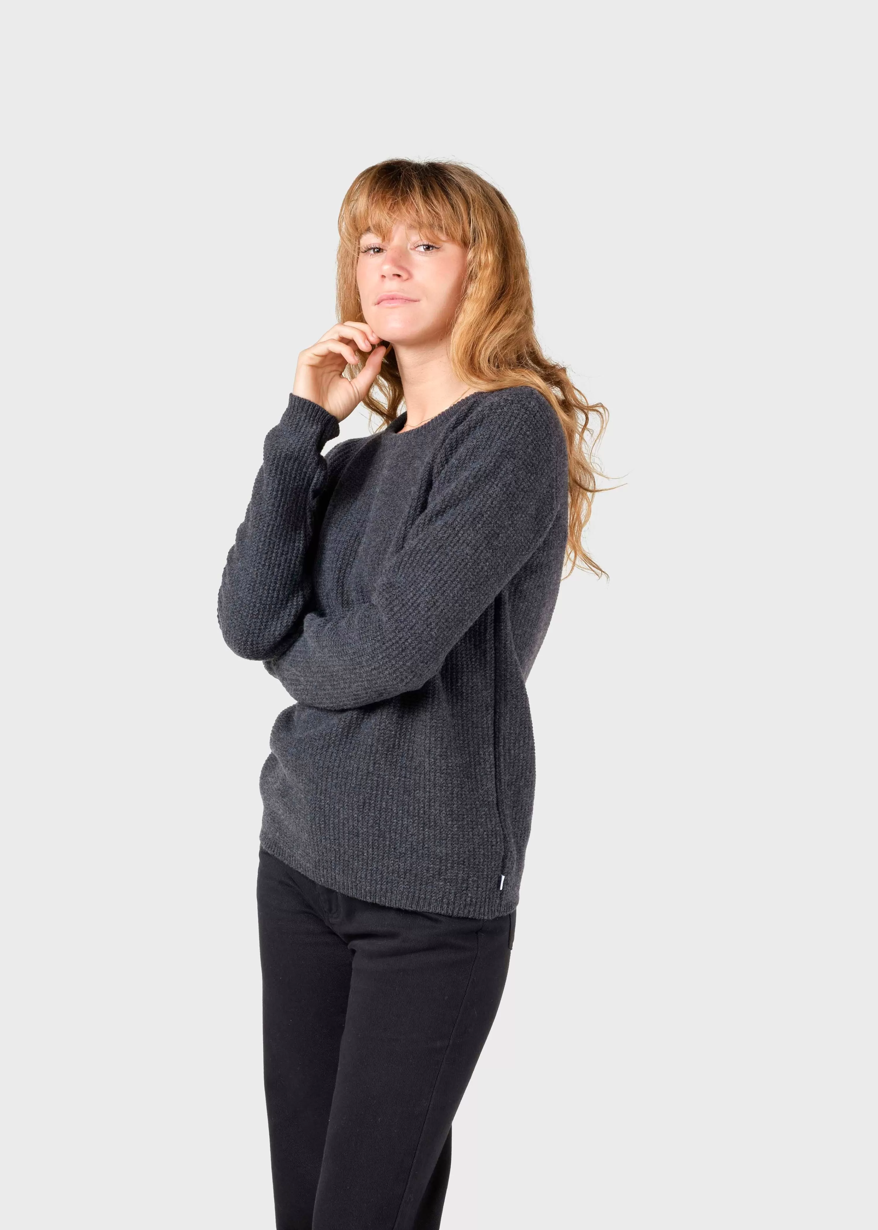 Klitmoller Collective Knitwear | Brushed Merino wool*Fenja knit - Anthracite