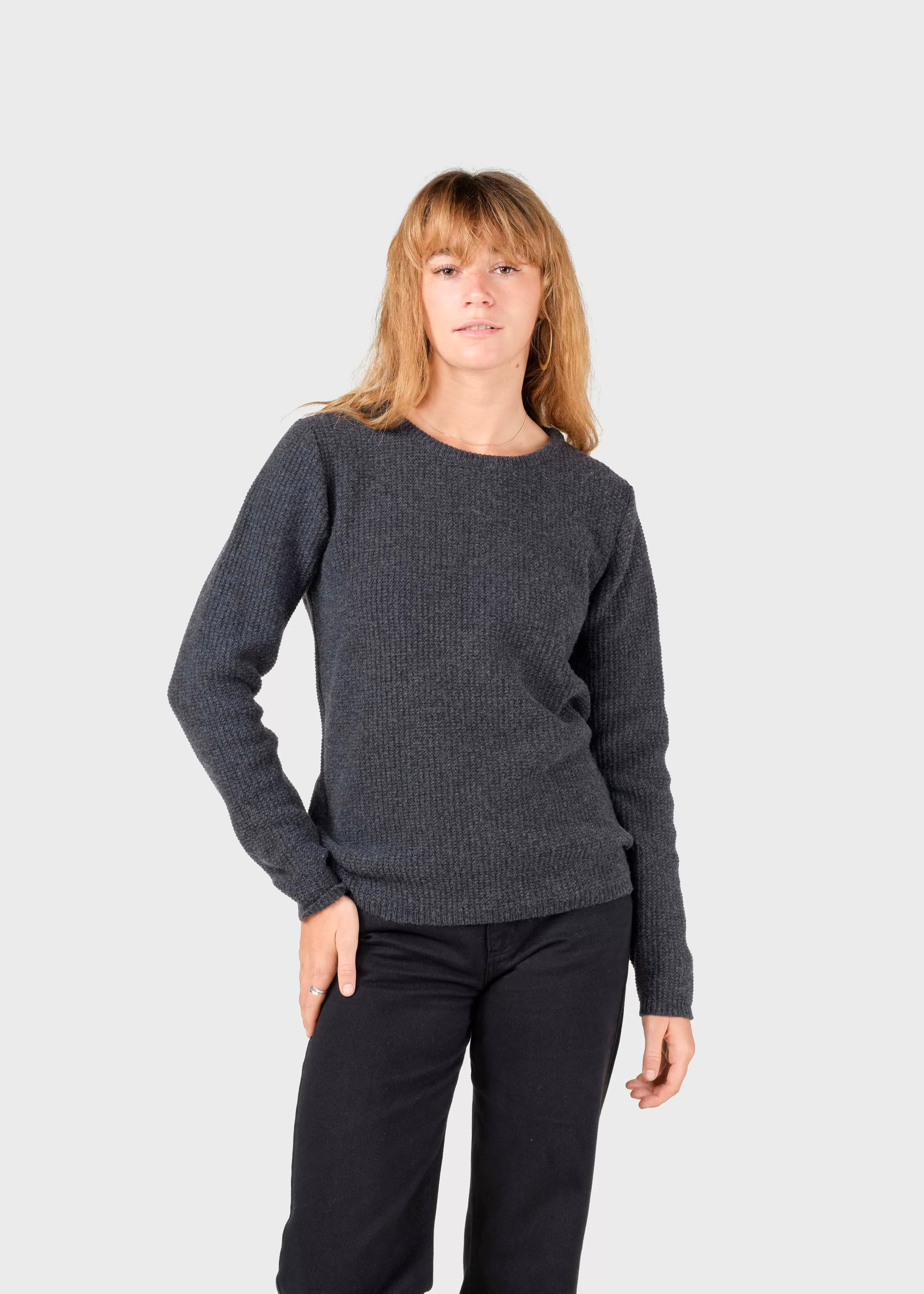 Klitmoller Collective Knitwear | Brushed Merino wool*Fenja knit - Anthracite