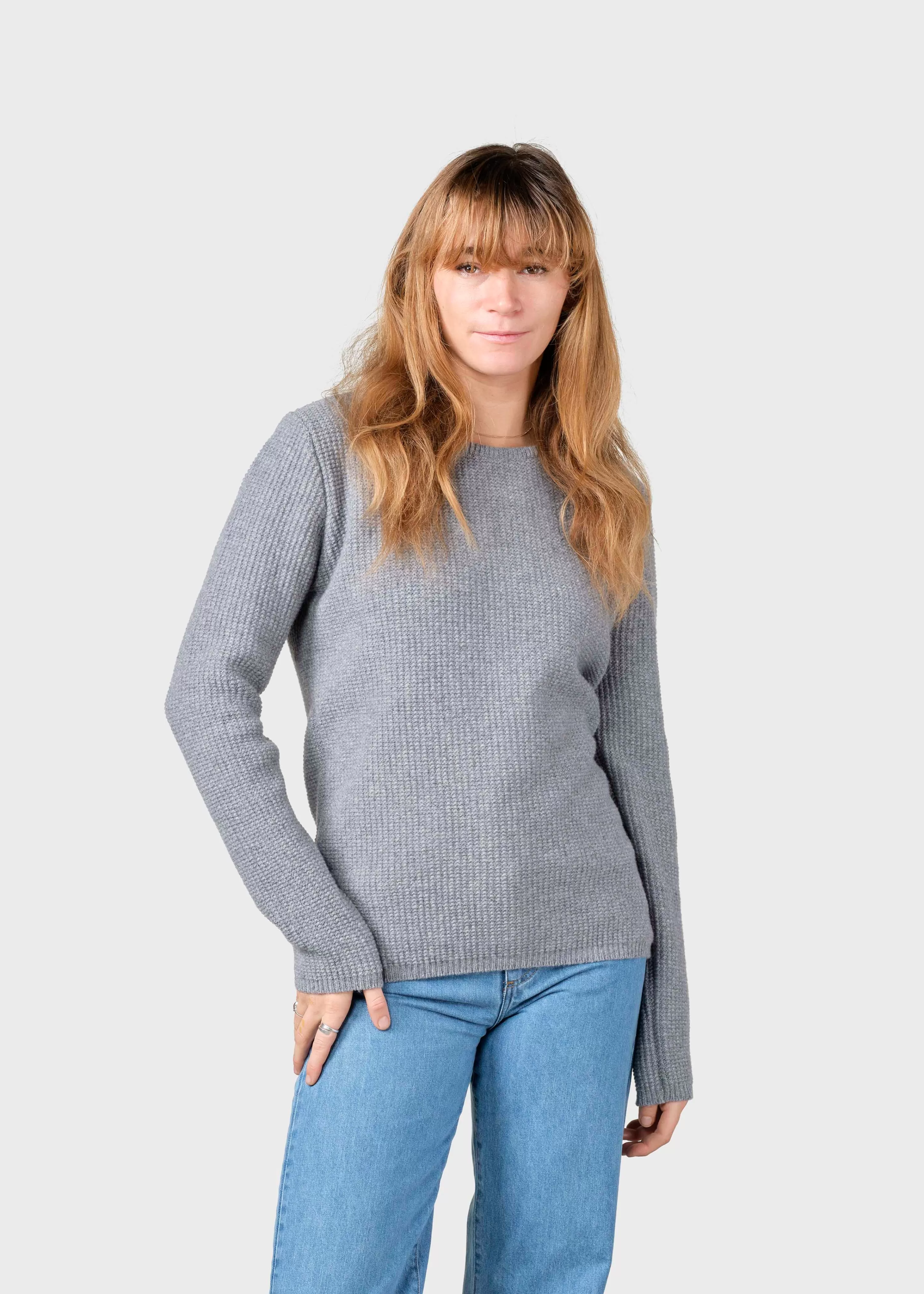 Klitmoller Collective Knitwear | Brushed Merino wool*Fenja knit - Light grey