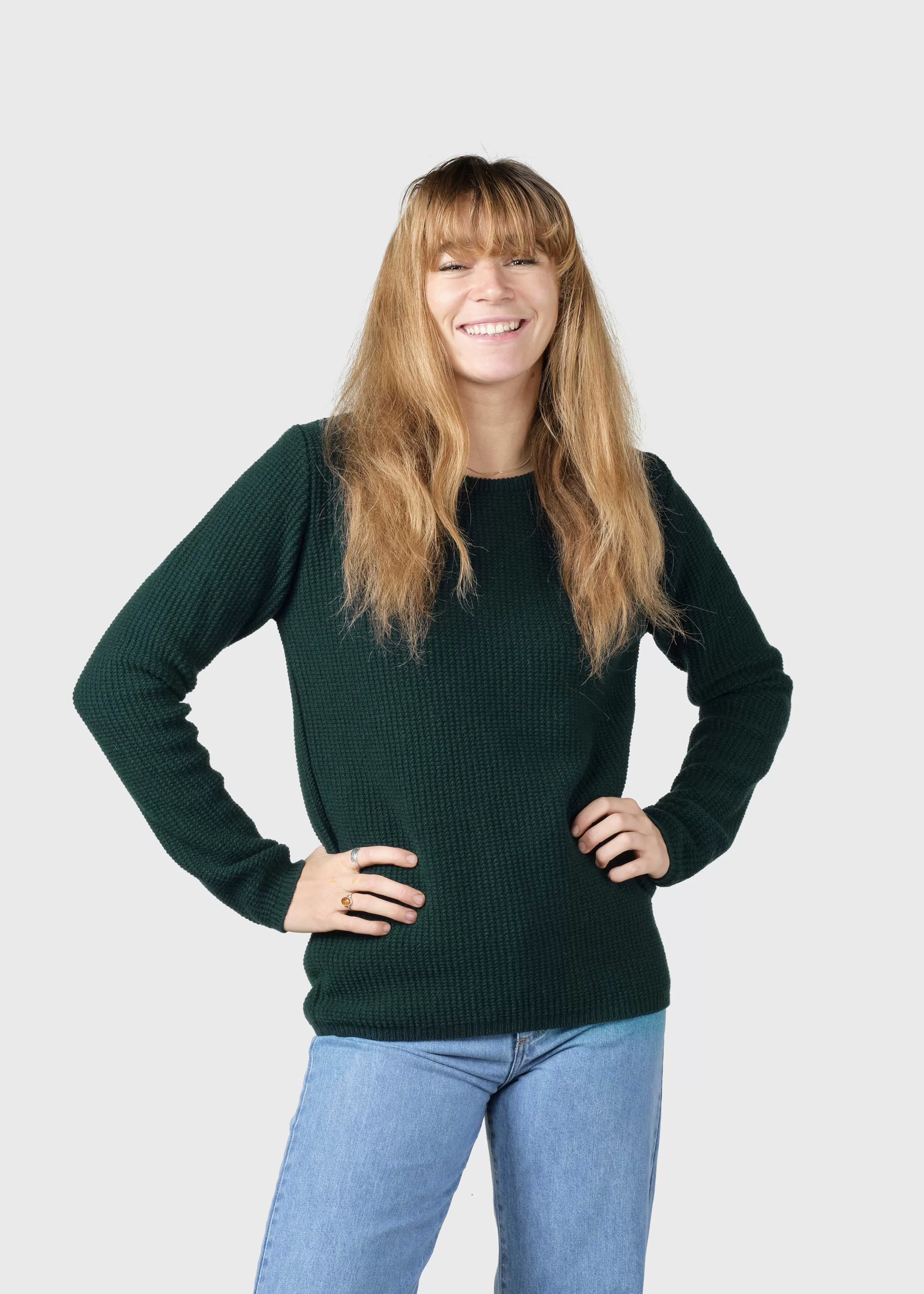 Klitmoller Collective Knitwear | Brushed Merino wool*Fenja knit - Moss Green