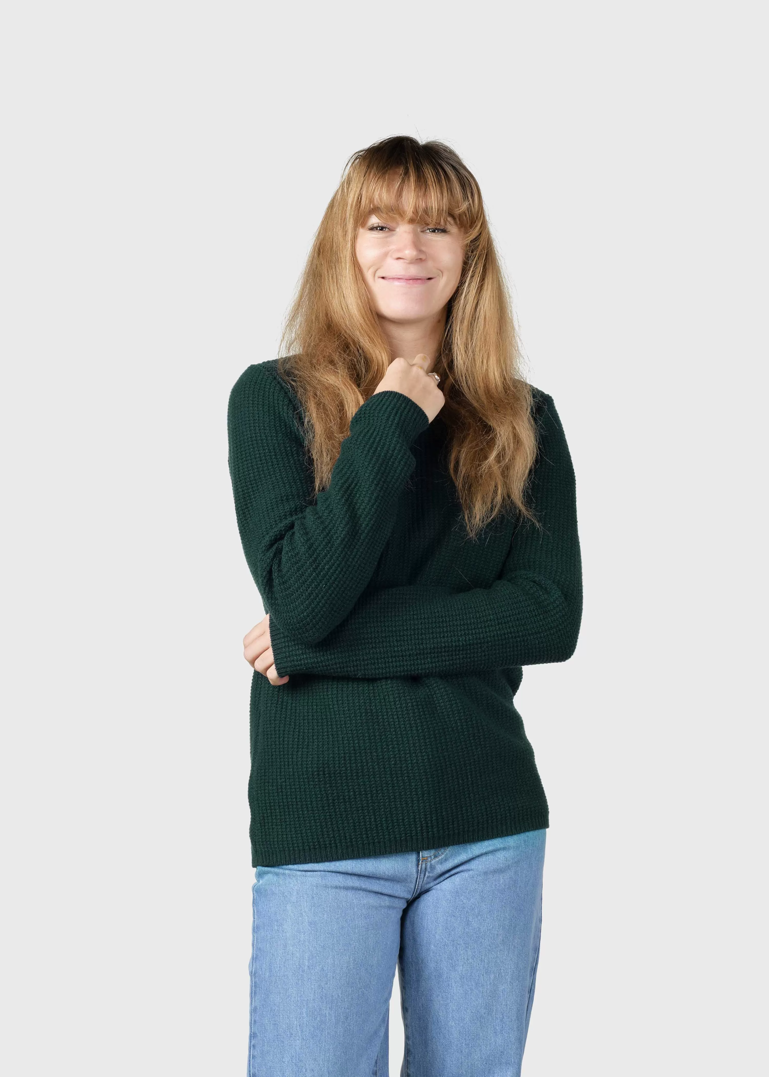 Klitmoller Collective Knitwear | Brushed Merino wool*Fenja knit - Moss Green