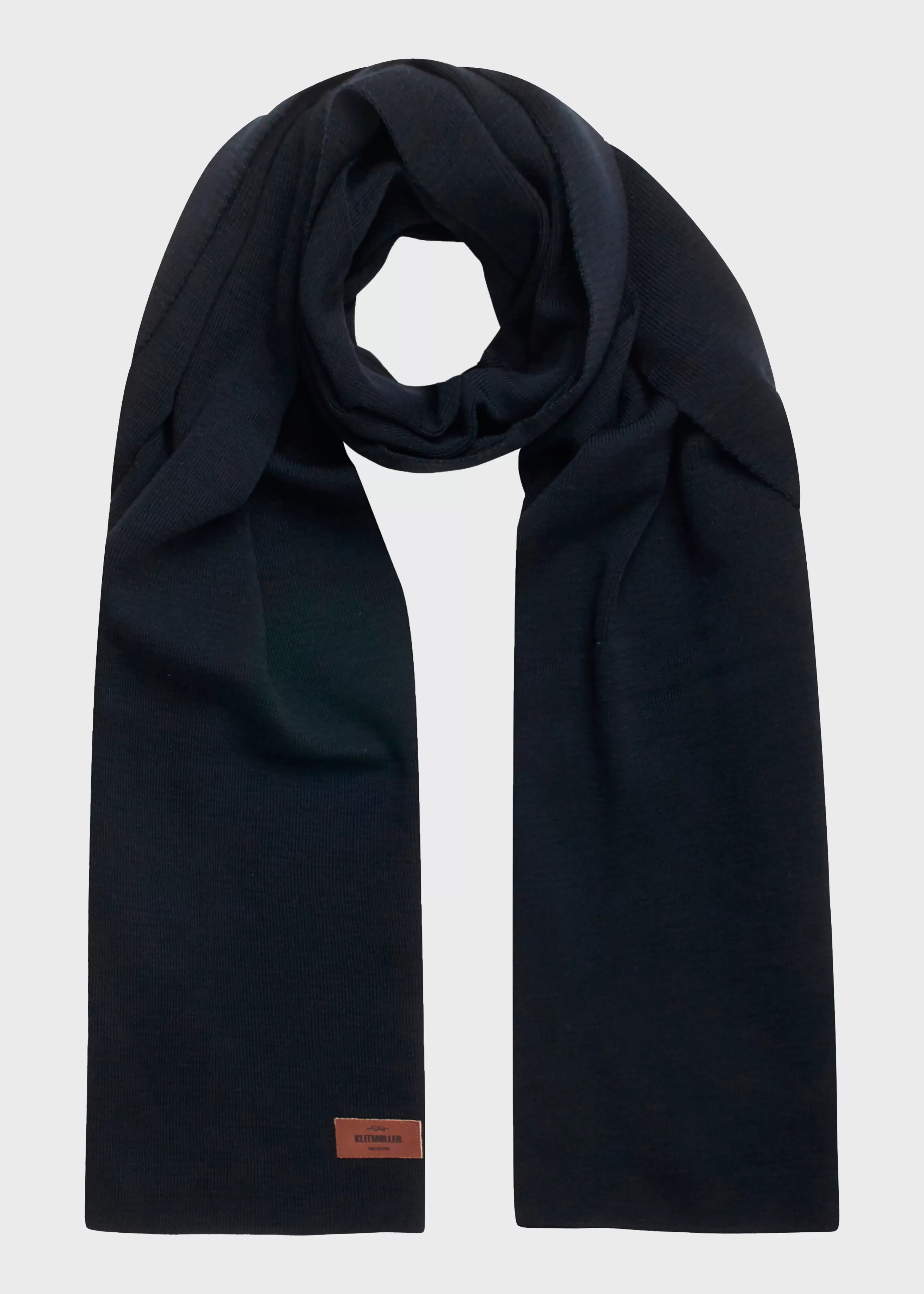 Klitmoller Collective Scarfs*Fine rib scarf - Black