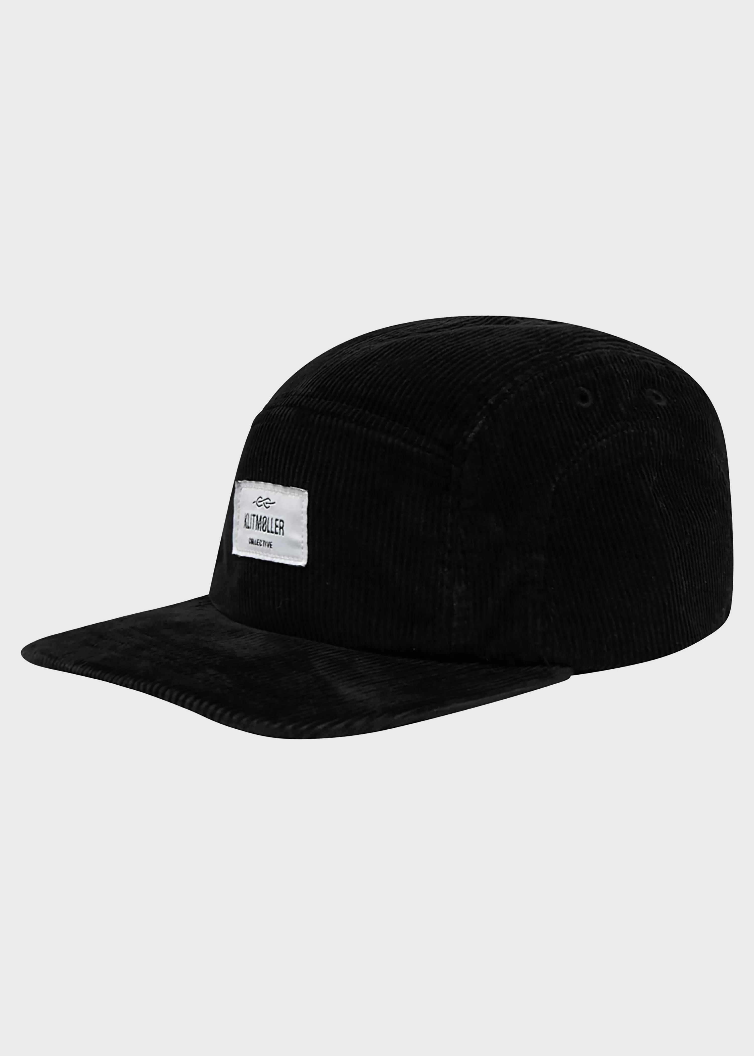 Klitmoller Collective Caps*Five panel corduroy cap - Black