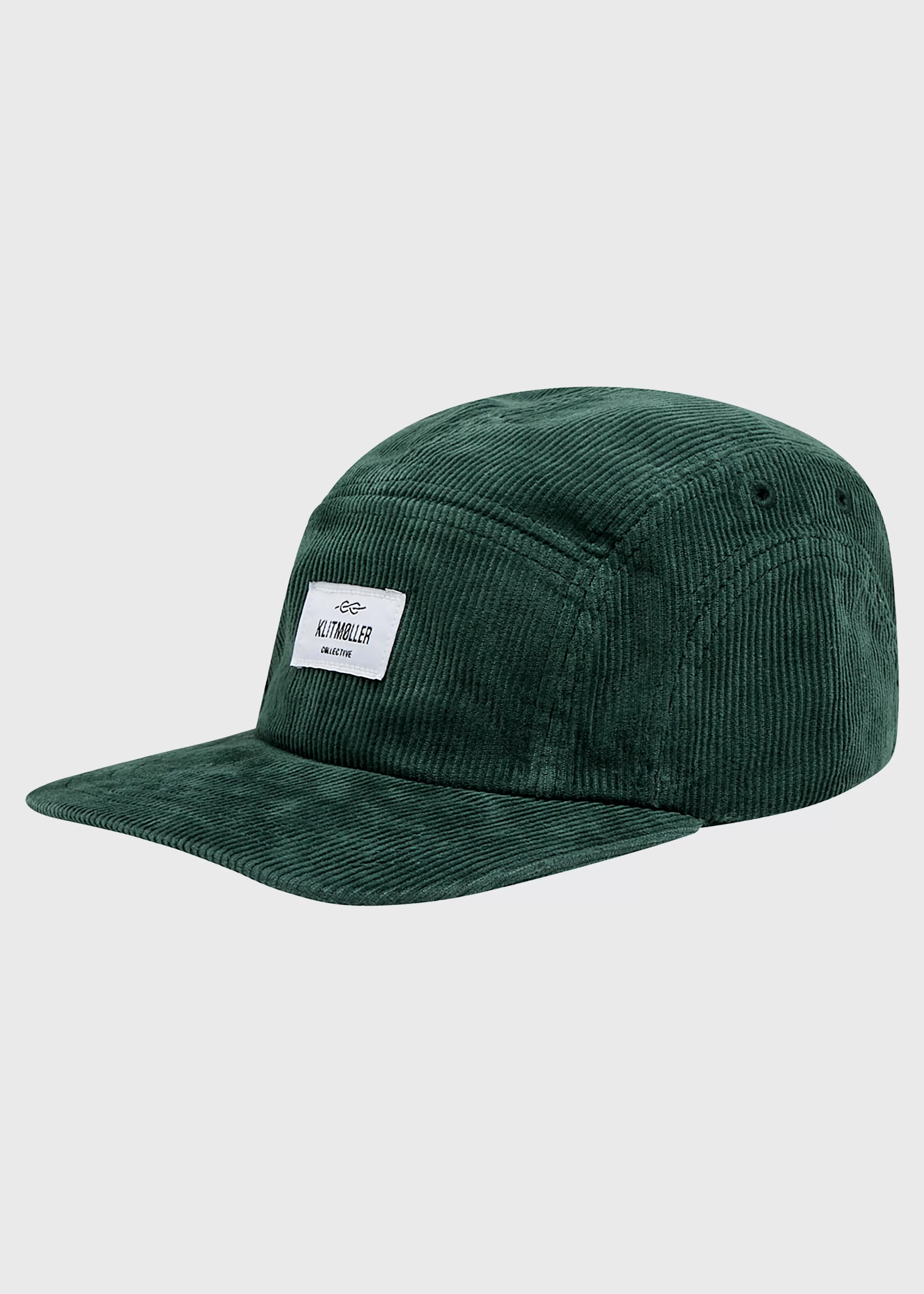 Klitmoller Collective Caps*Five panel corduroy cap - Moss Green