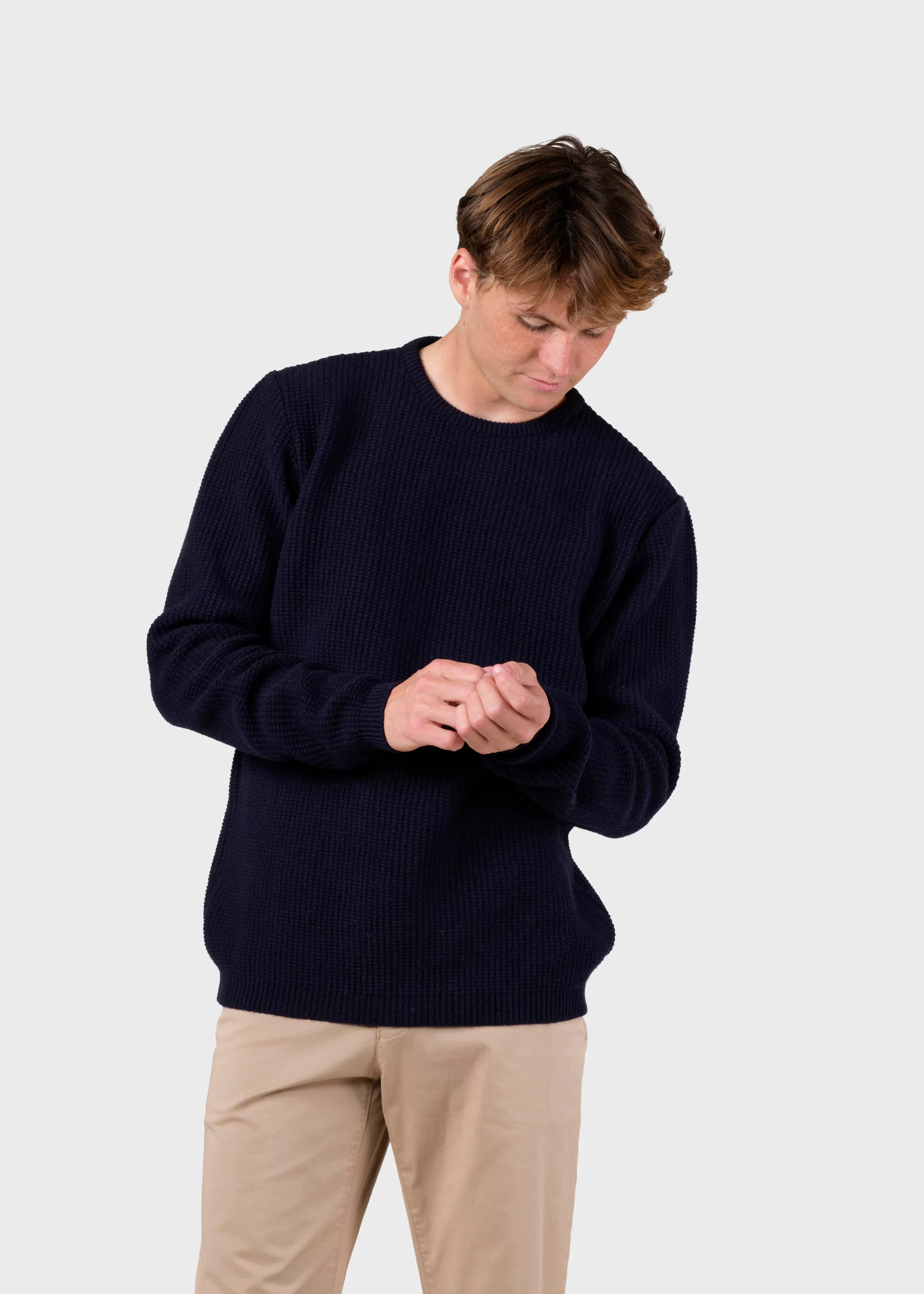 Klitmoller Collective Brushed Merino wool*Frede knit - Navy