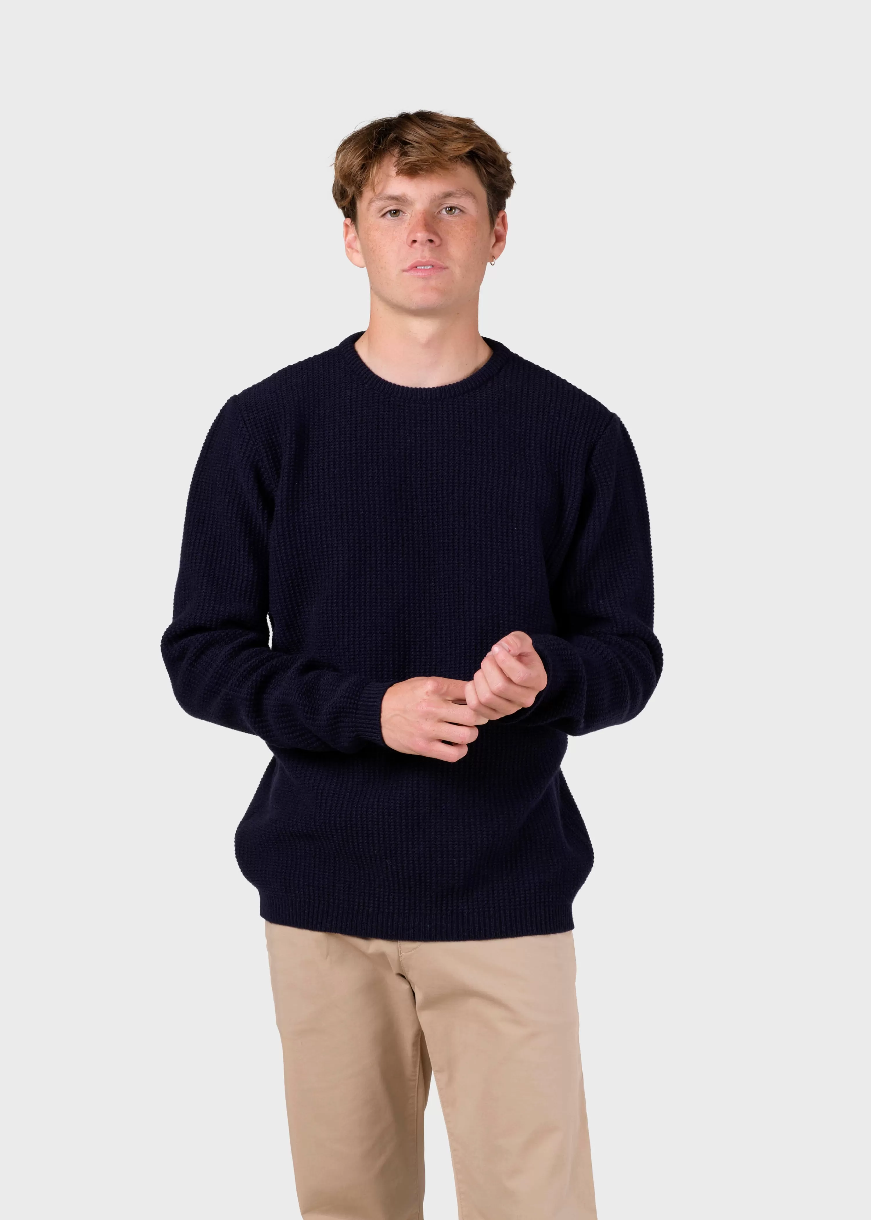 Klitmoller Collective Brushed Merino wool*Frede knit - Navy