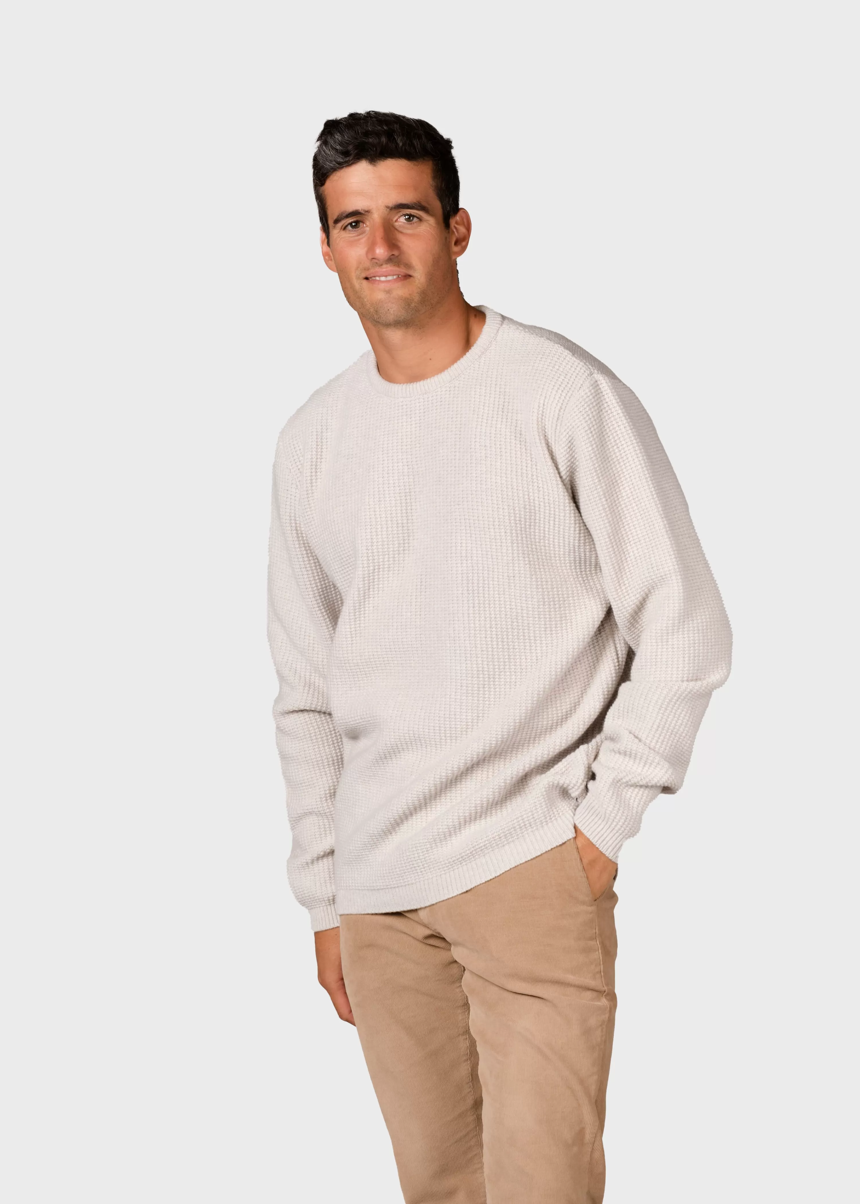 Klitmoller Collective Brushed Merino wool*Frede knit - Pastel grey