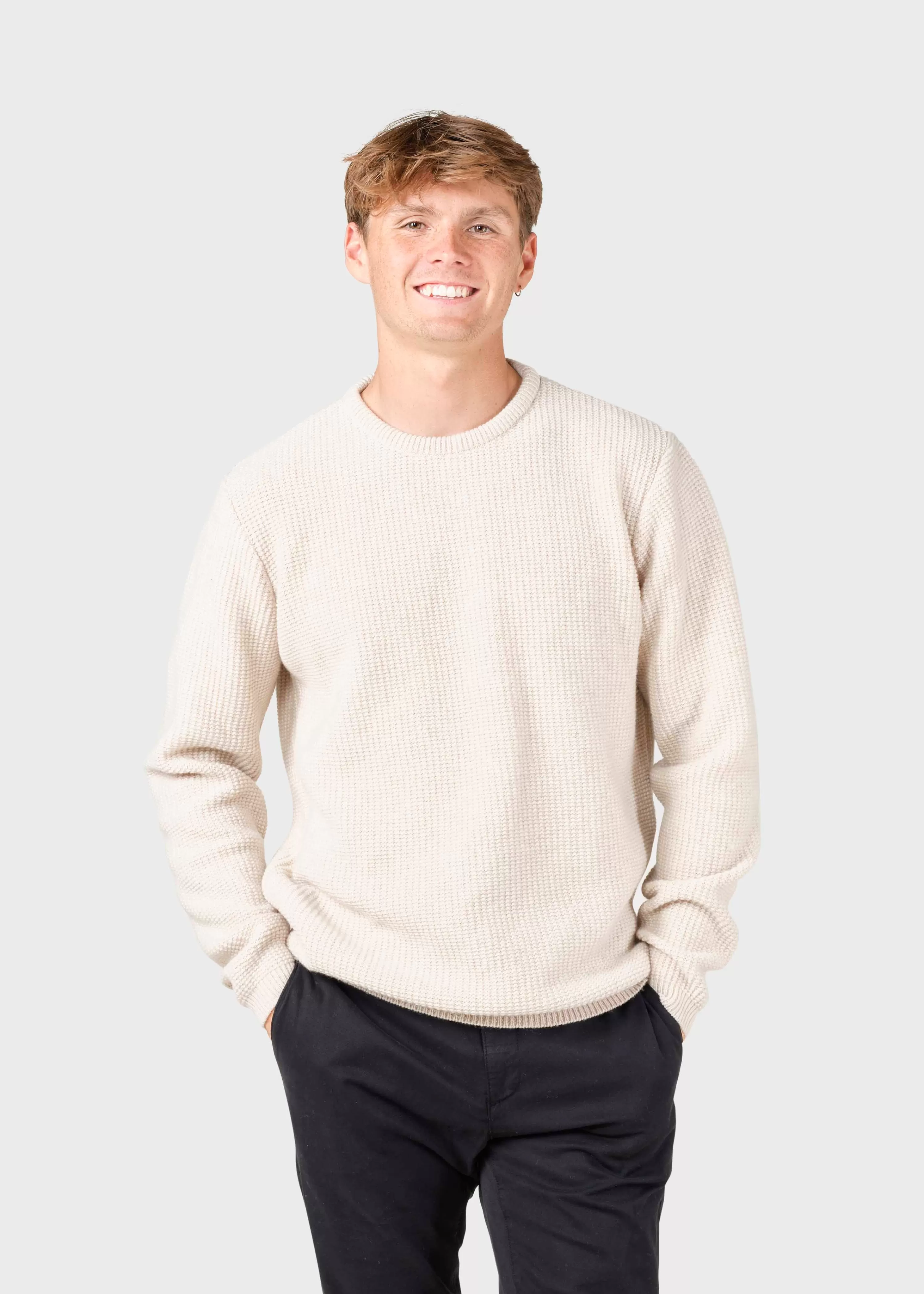 Klitmoller Collective Brushed Merino wool*Frede knit - Pastel sand