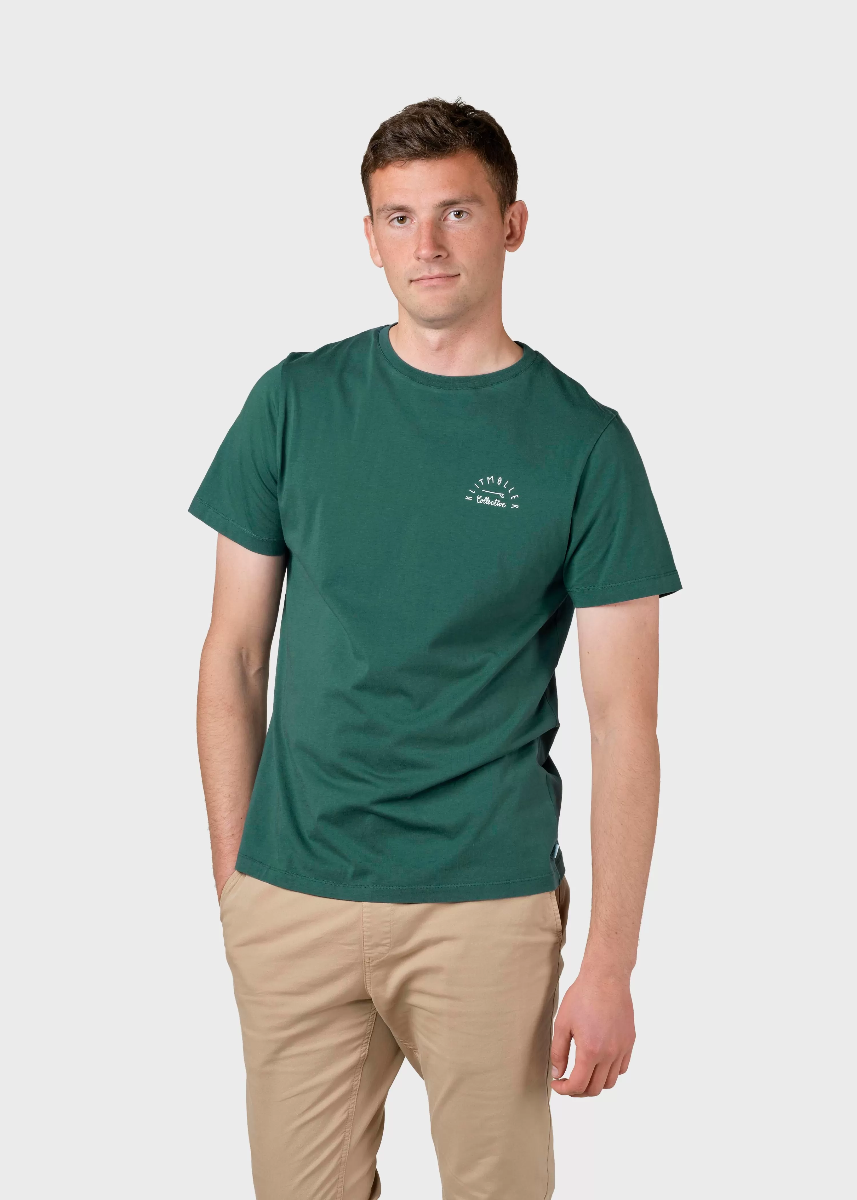 Klitmoller Collective T-shirts*Gabriel tee - Moss Green