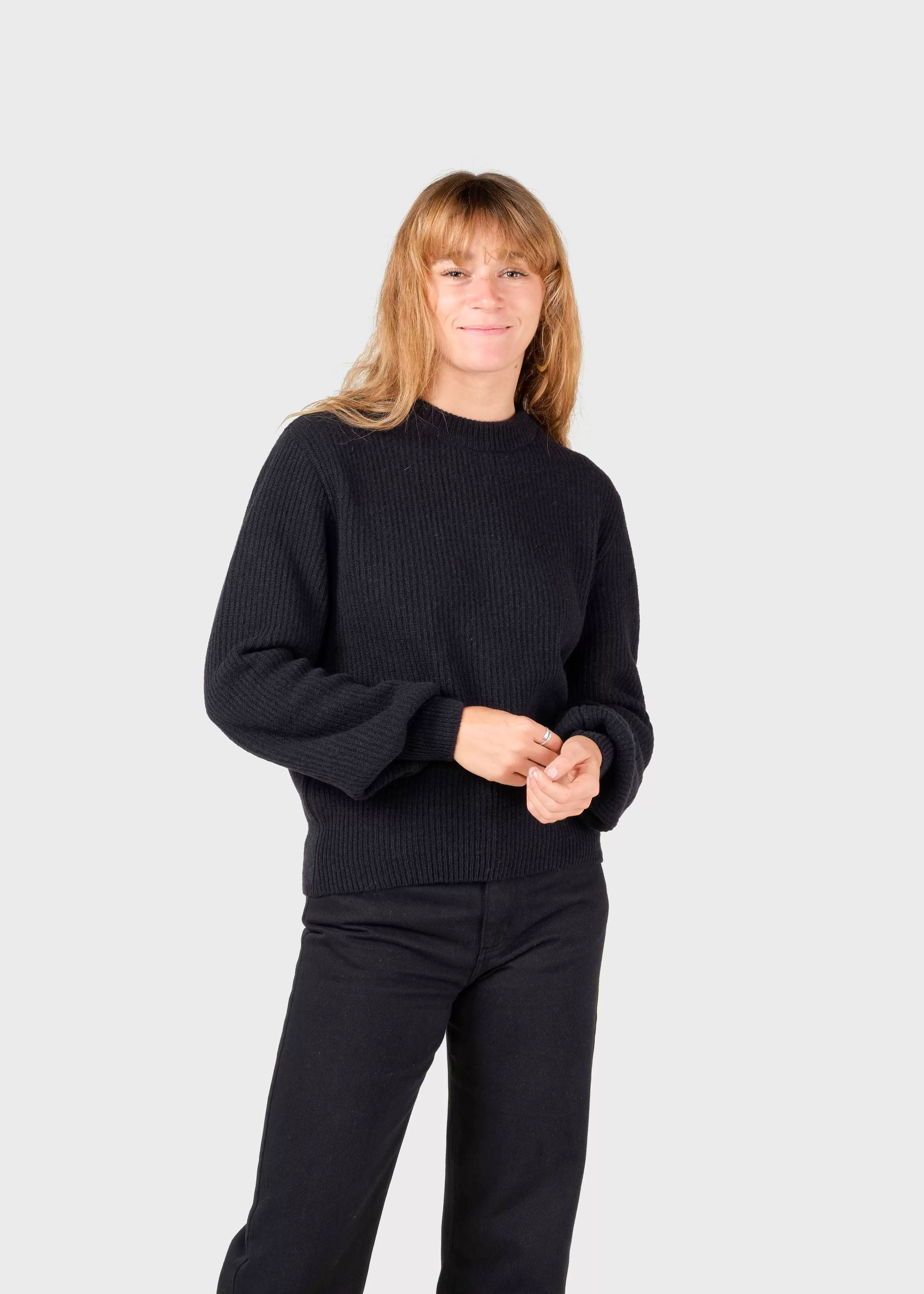 Klitmoller Collective Knitwear | Brushed Merino wool*Gerda knit - Black