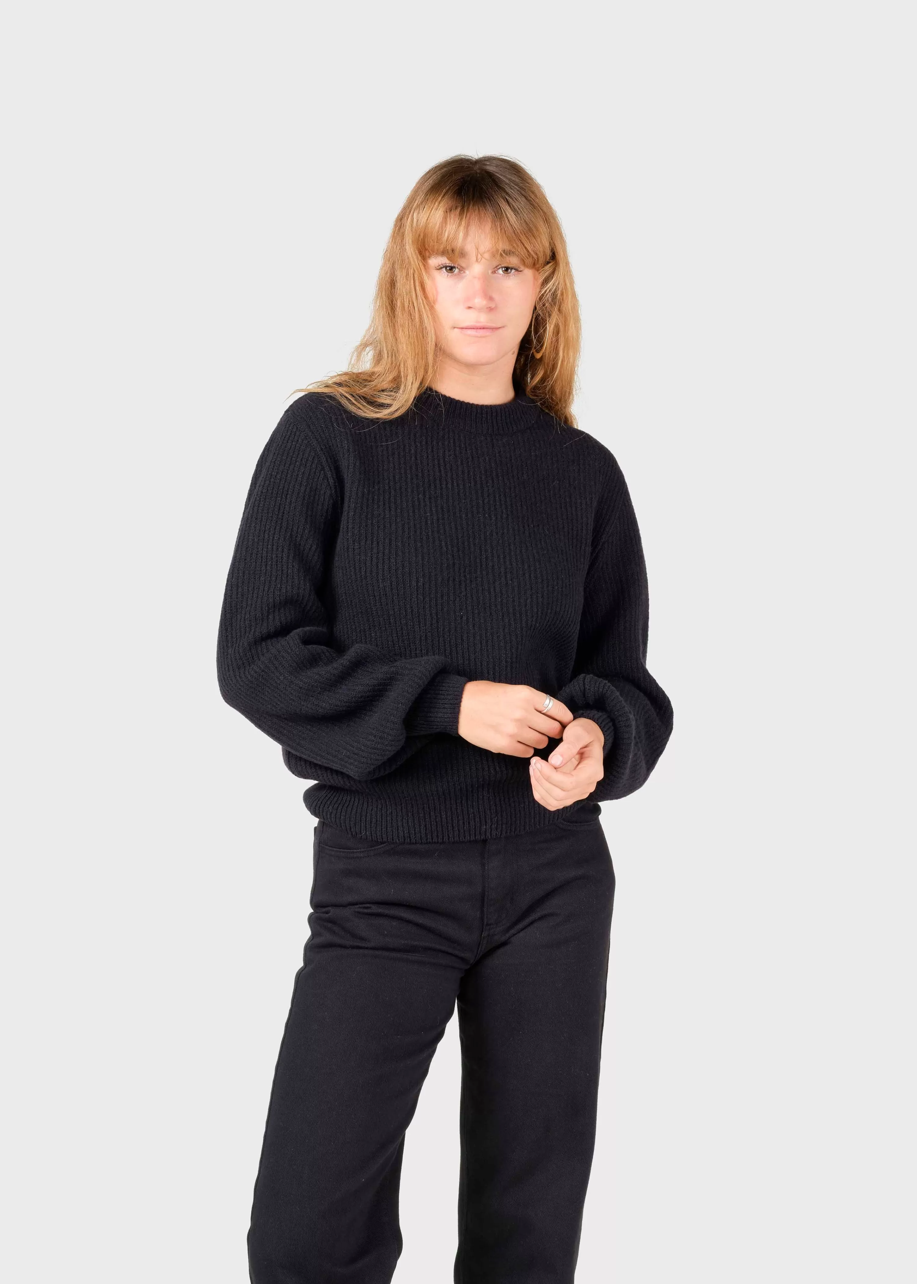 Klitmoller Collective Knitwear | Brushed Merino wool*Gerda knit - Black