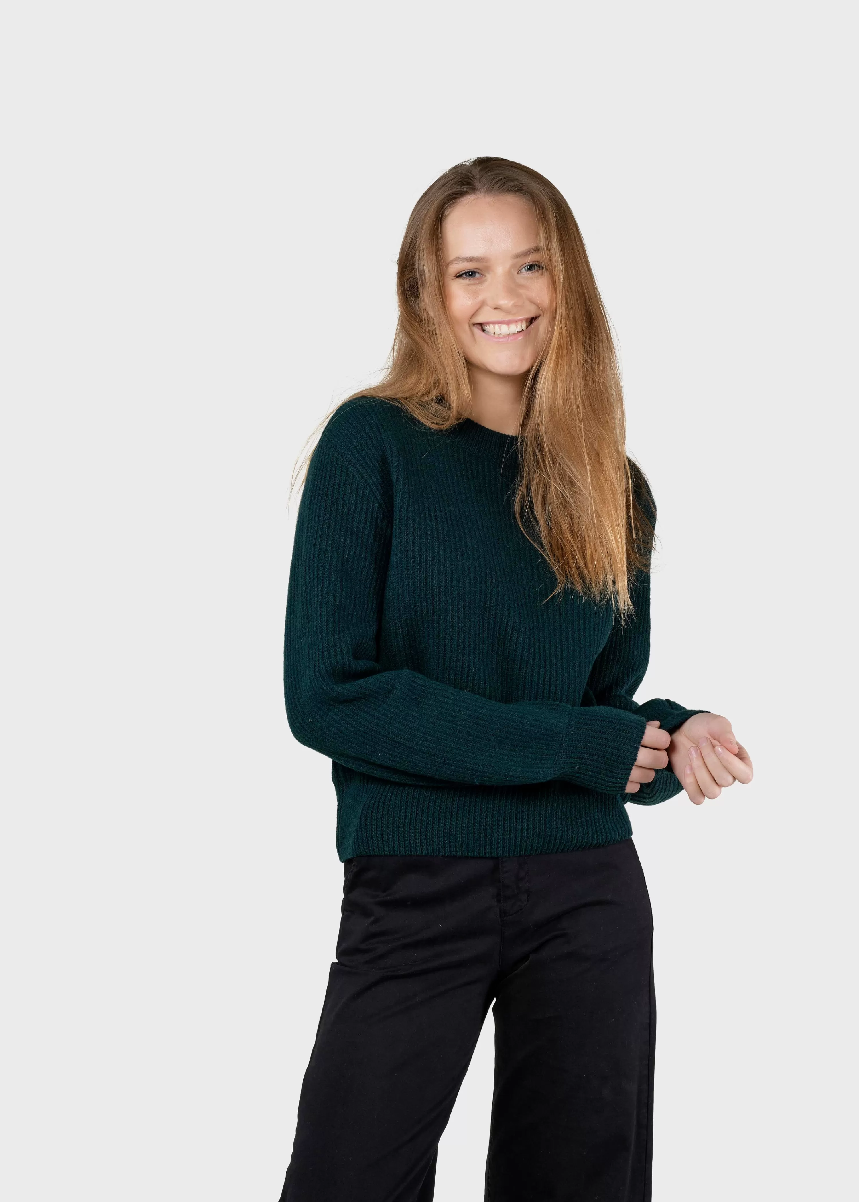 Klitmoller Collective Knitwear | Brushed Merino wool*Gerda knit - Moss Green