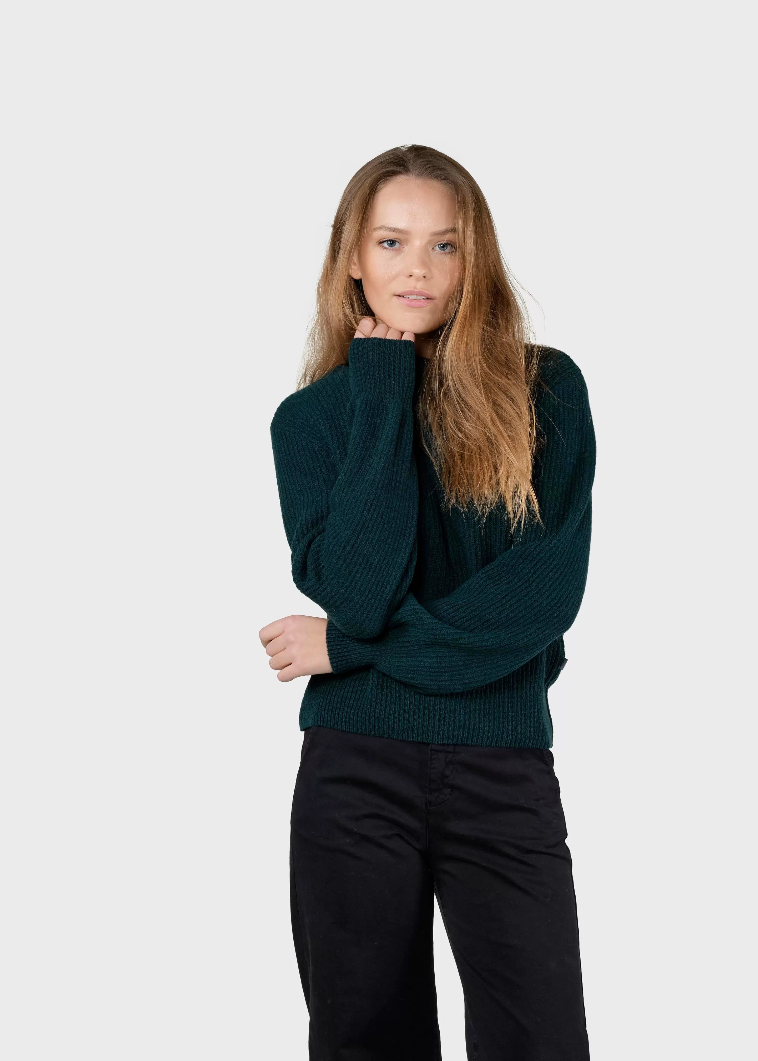 Klitmoller Collective Knitwear | Brushed Merino wool*Gerda knit - Moss Green