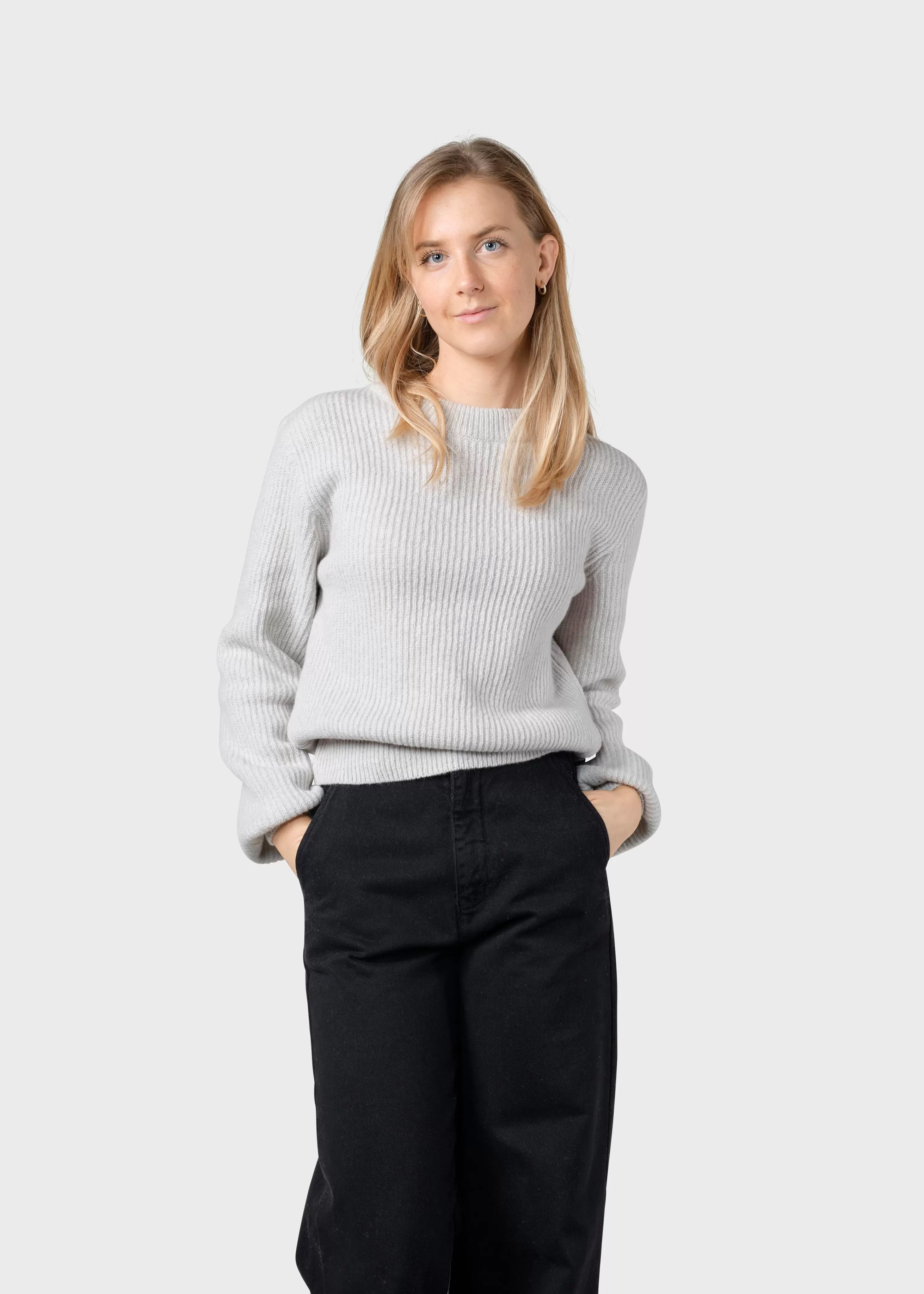 Klitmoller Collective Knitwear | Brushed Merino wool*Gerda knit - Pastel grey