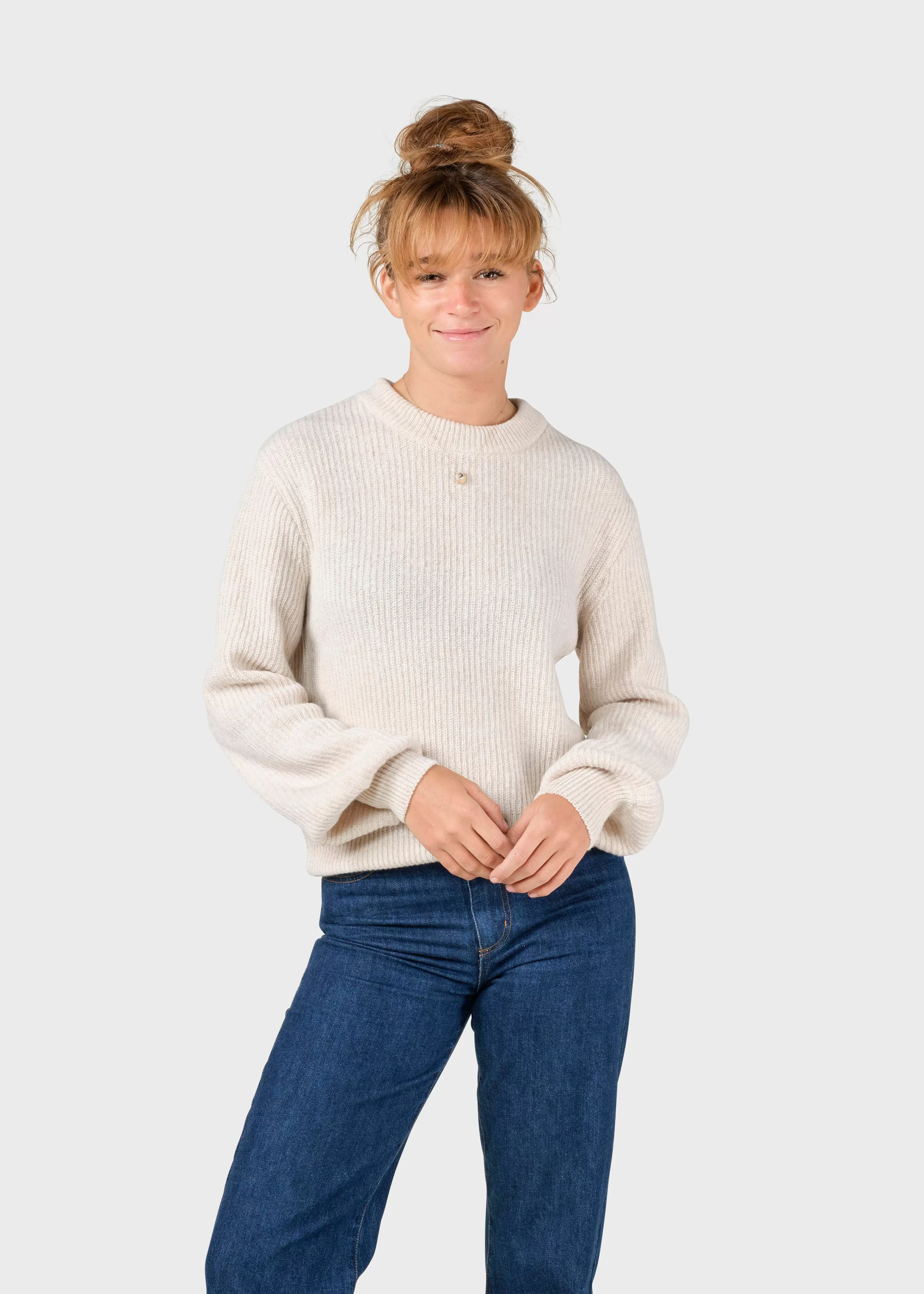 Klitmoller Collective Knitwear | Brushed Merino wool*Gerda knit - Pastel sand