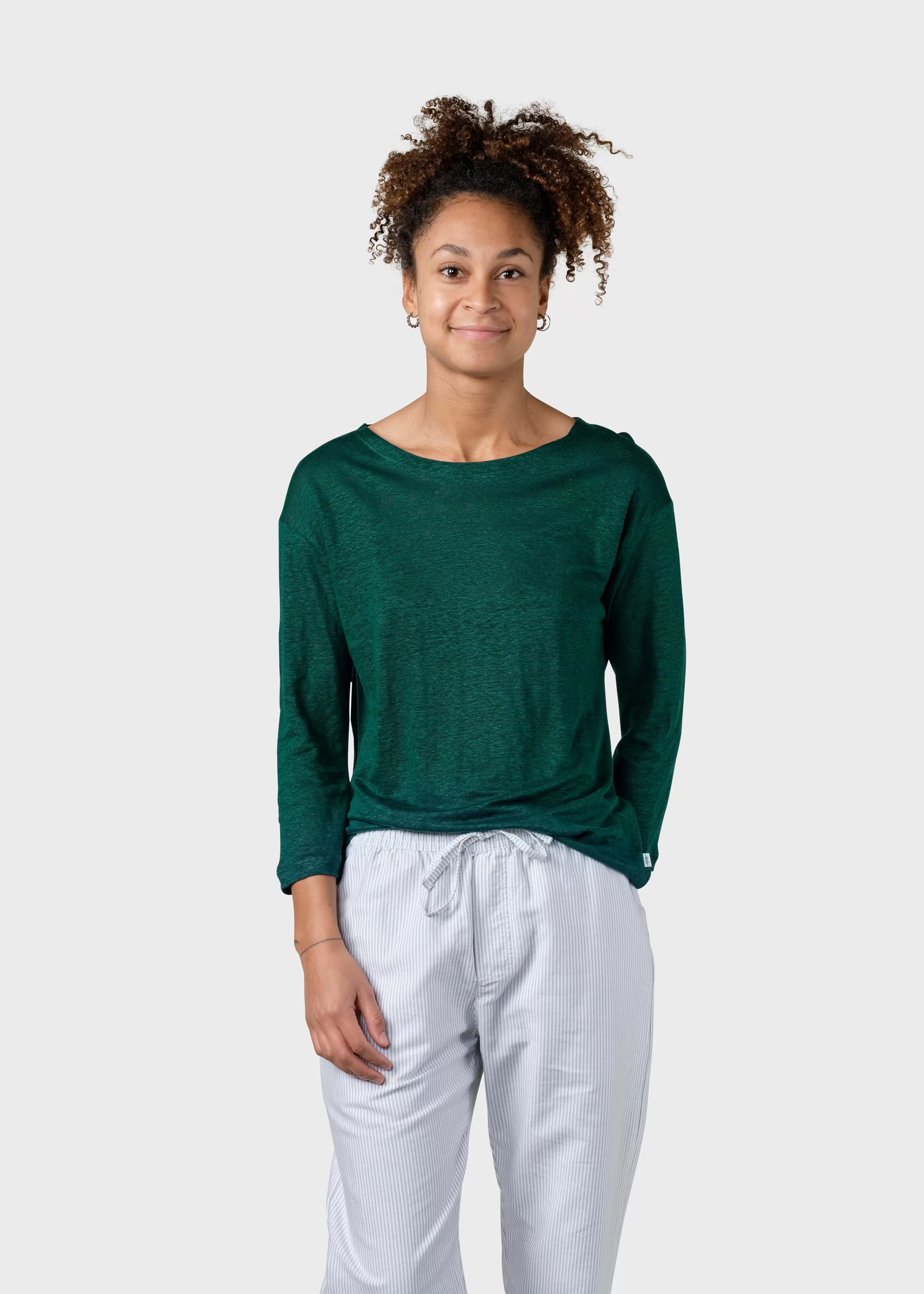 Klitmoller Collective Tees & Tops*Gudrun LS tee - Moss Green